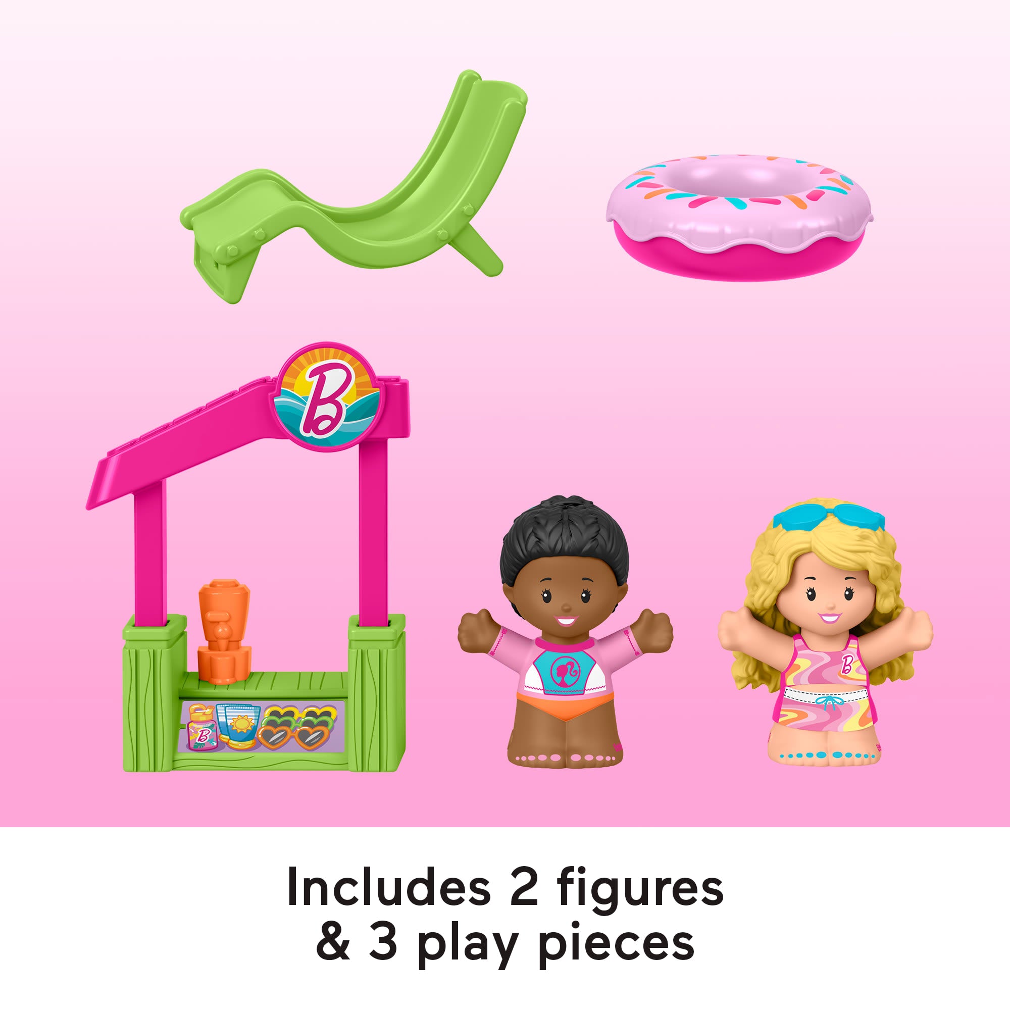 Fisher-Price Little People Barbie Beach House Toddler Playset With Figures & Accessories - Image 5