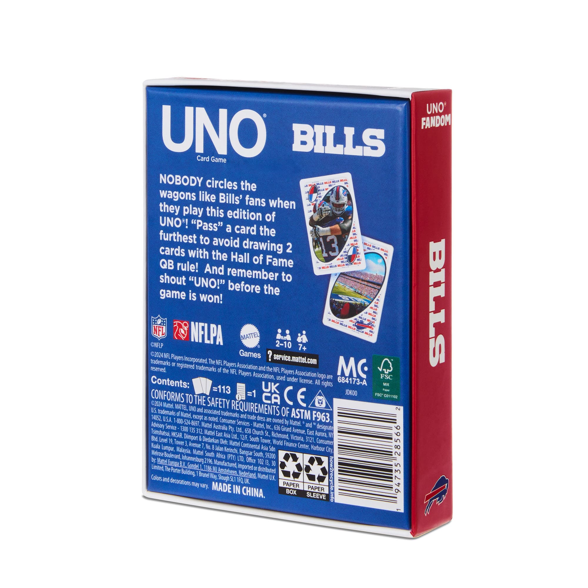 UNO Fandom NFL Buffalo Bills Game Deck - Image 10