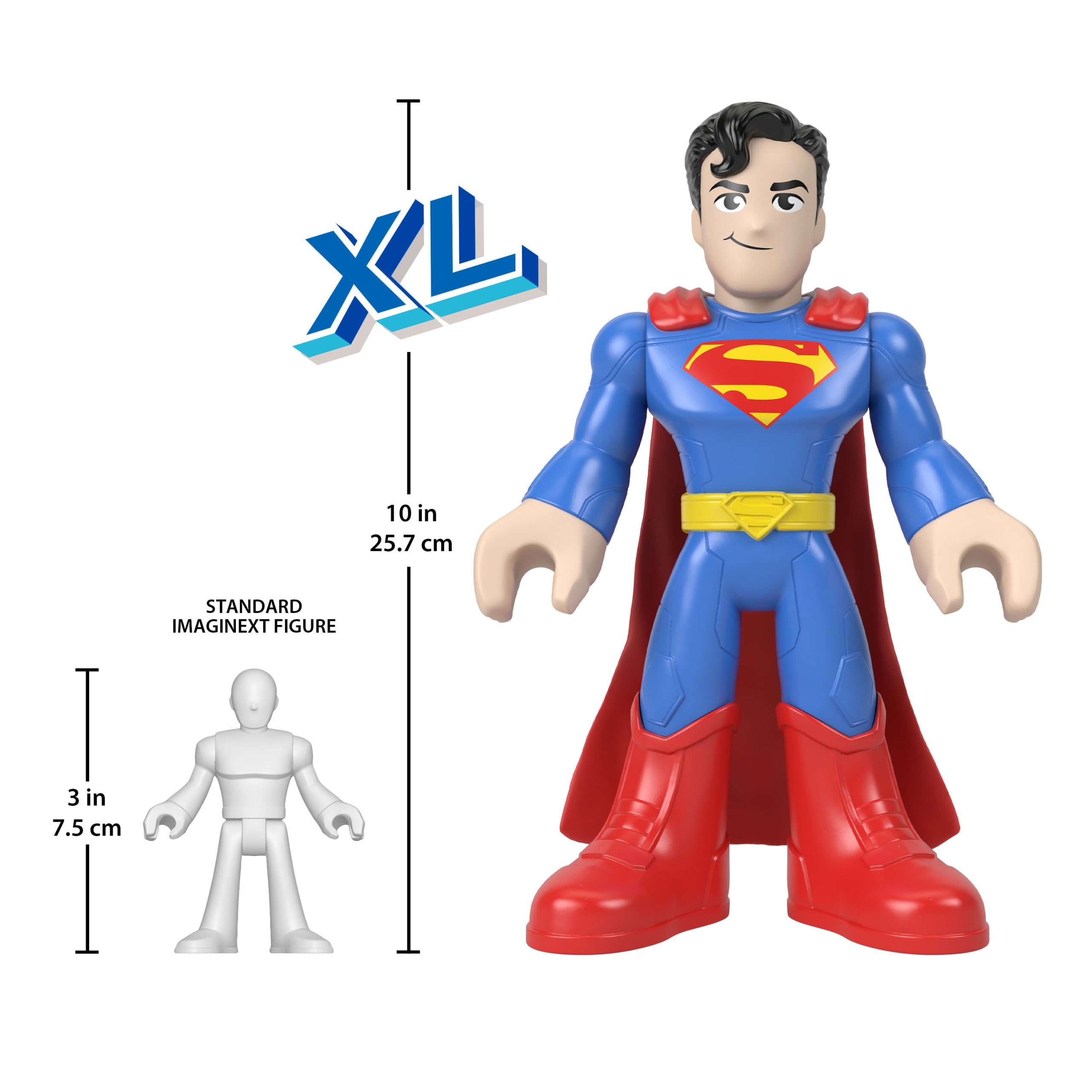 Imaginext DC Super Friends XL 9-Inch Superman Action Figure With Articulation. Wearing Hero Look - Image 6