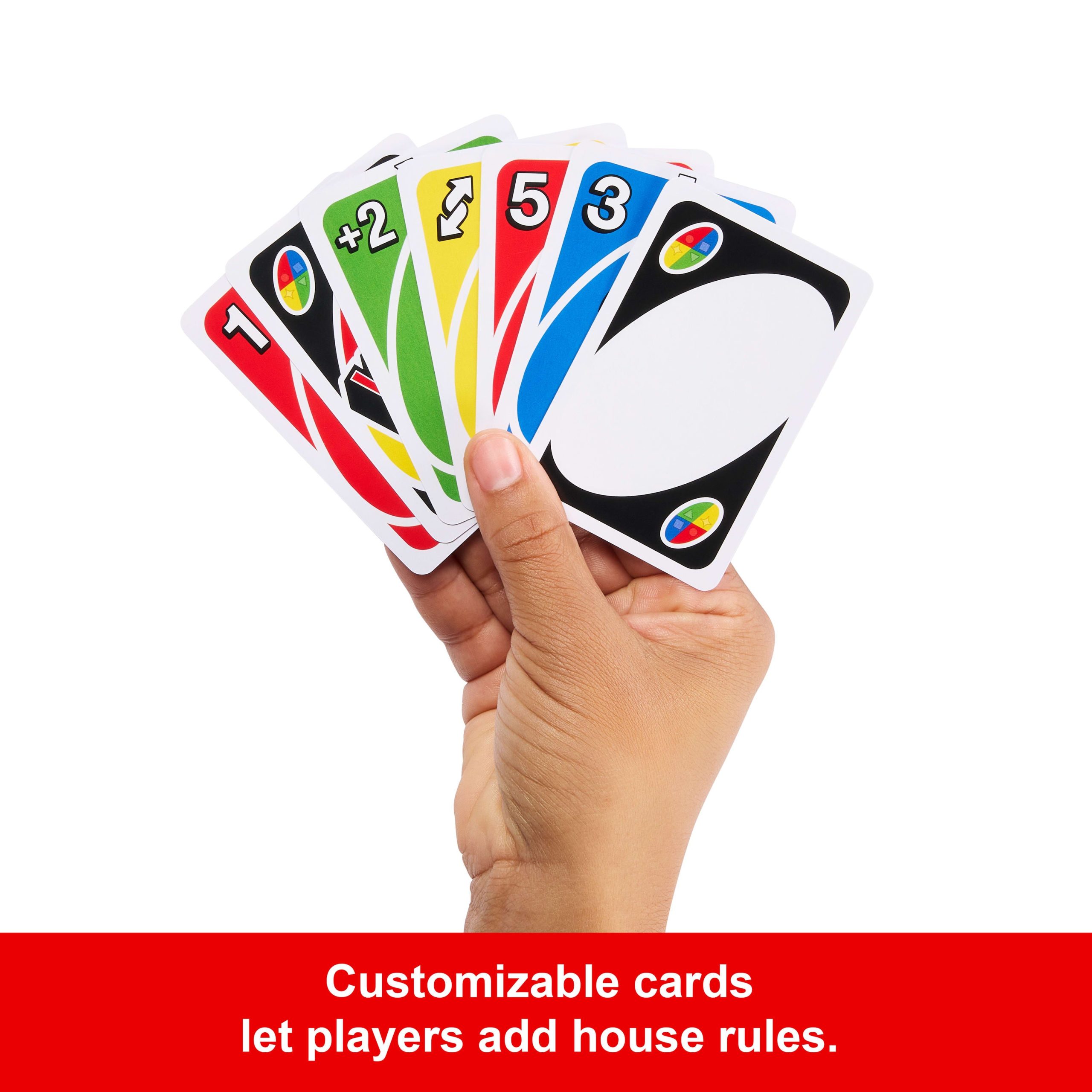 UNO Card Game For Kid. Adult & Family Night & Parties. Color Blind Accessible & Customizable Cards - Image 5