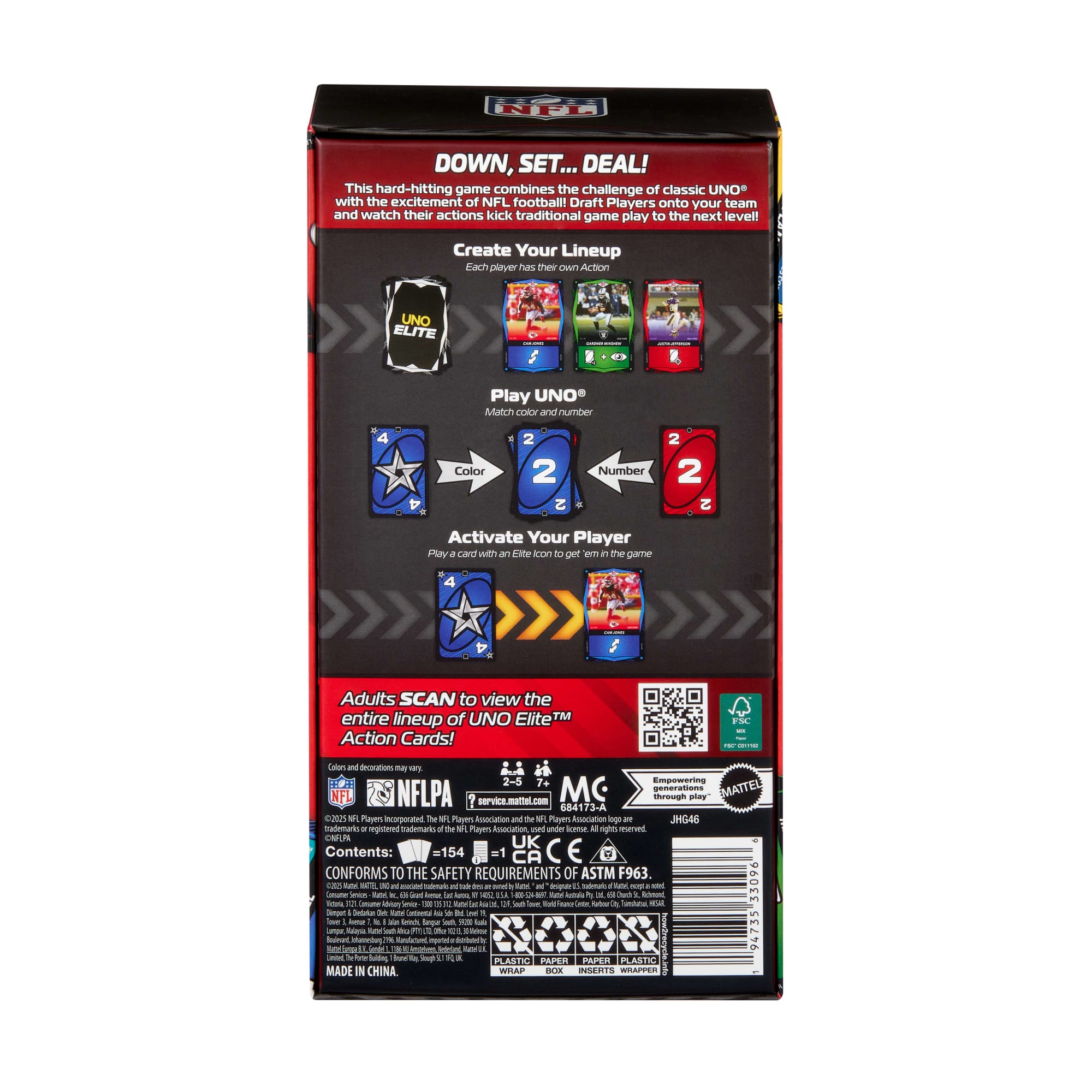 UNO Elite NFL Juego de Cartas Starter Pack - Image 6