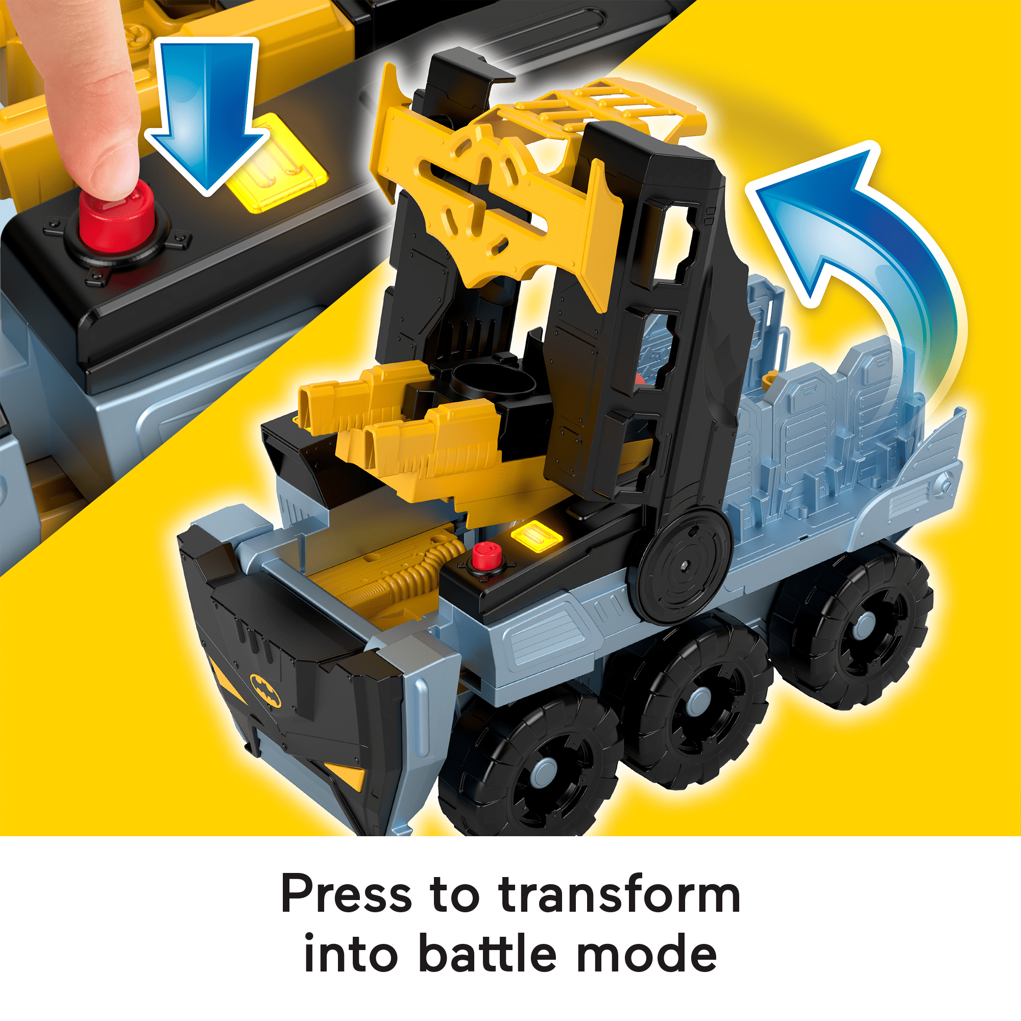 Imaginext DC Super Friends Transforming Bat-Tank With Batman Figure. Lights & Sounds - Image 3