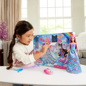 Barbie 2025 Advent Calendar. Fashion Doll & 24 Surprise Accessories. Transform To Mermaid & More
