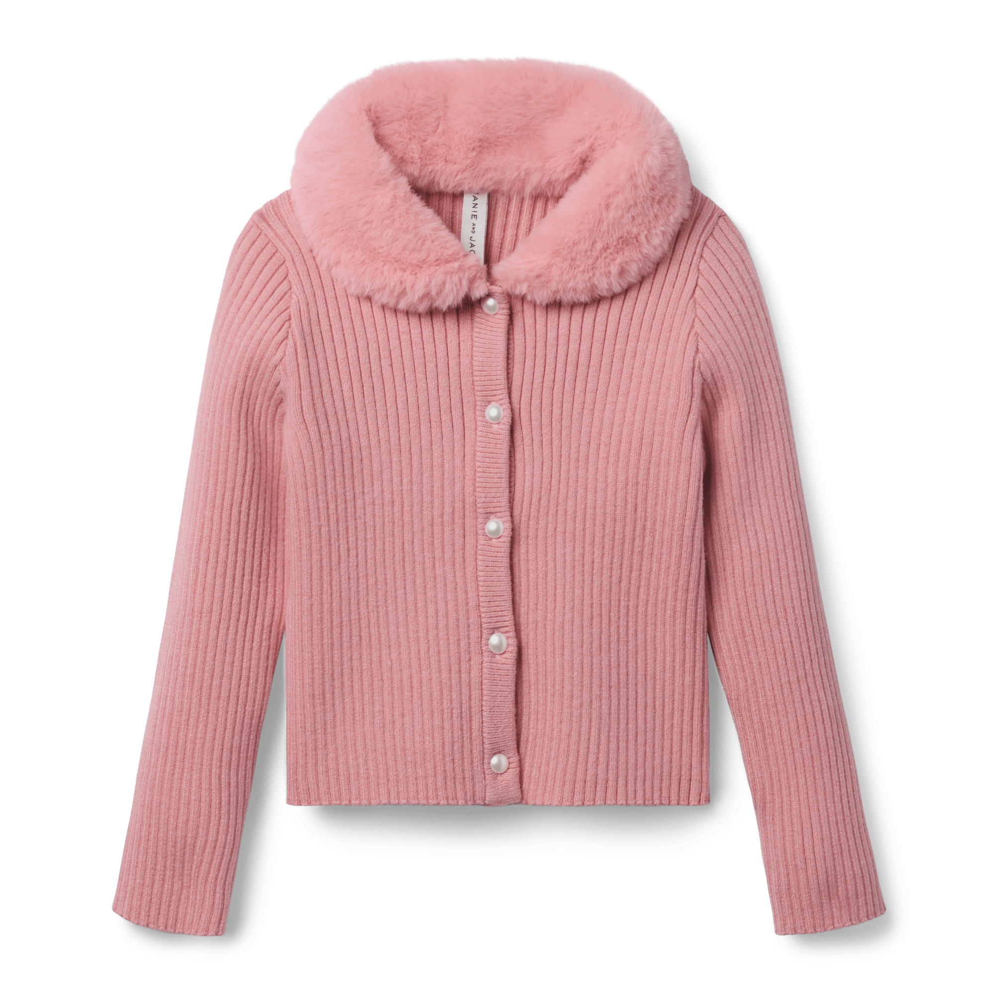 American Girl® x Janie and Jack Rosy Ribbed Cardigan for Girls - Image 4