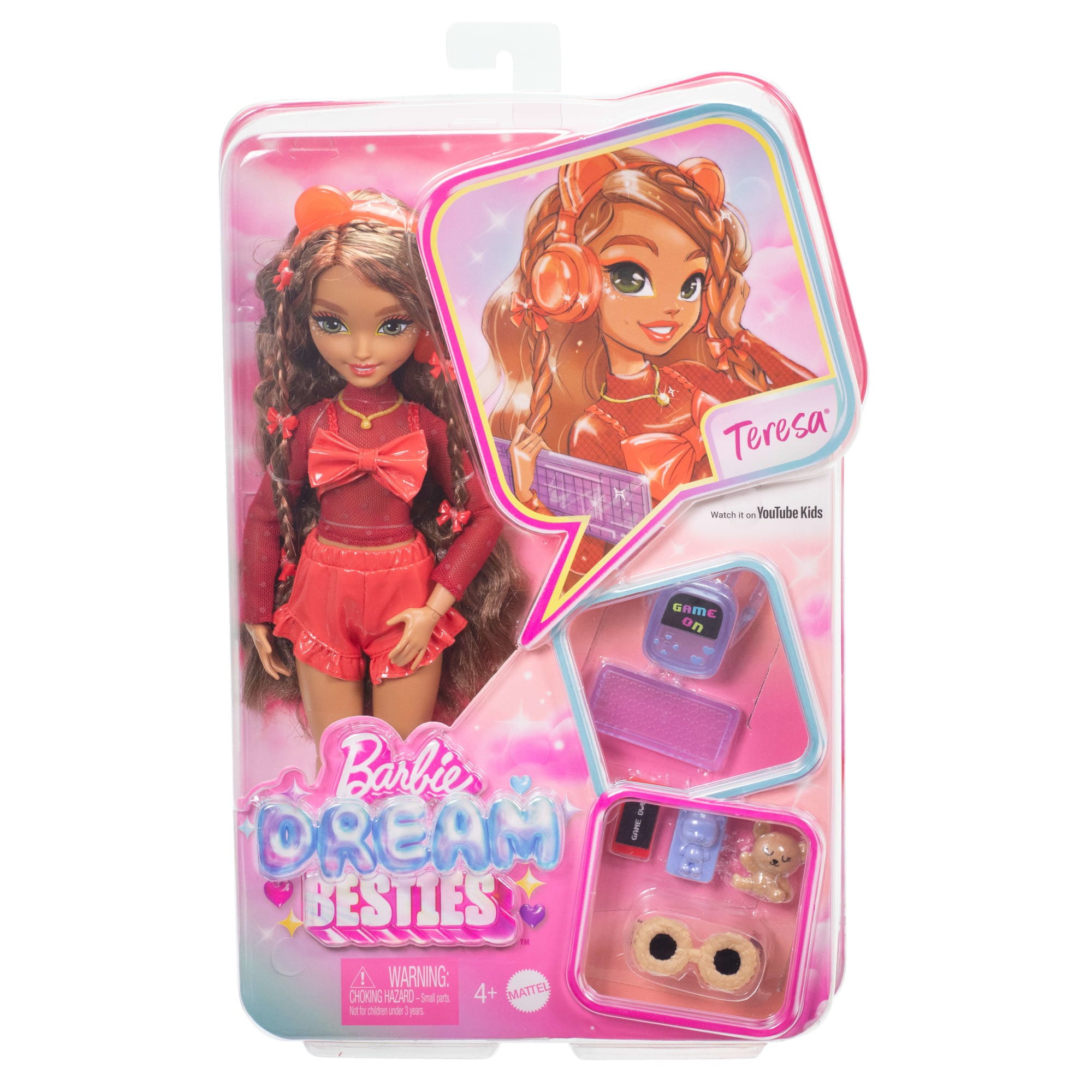 Barbie Dream Besties Teresa Fashion Doll With Video Game Themed Accessories. 10 Piece Count - Image 6