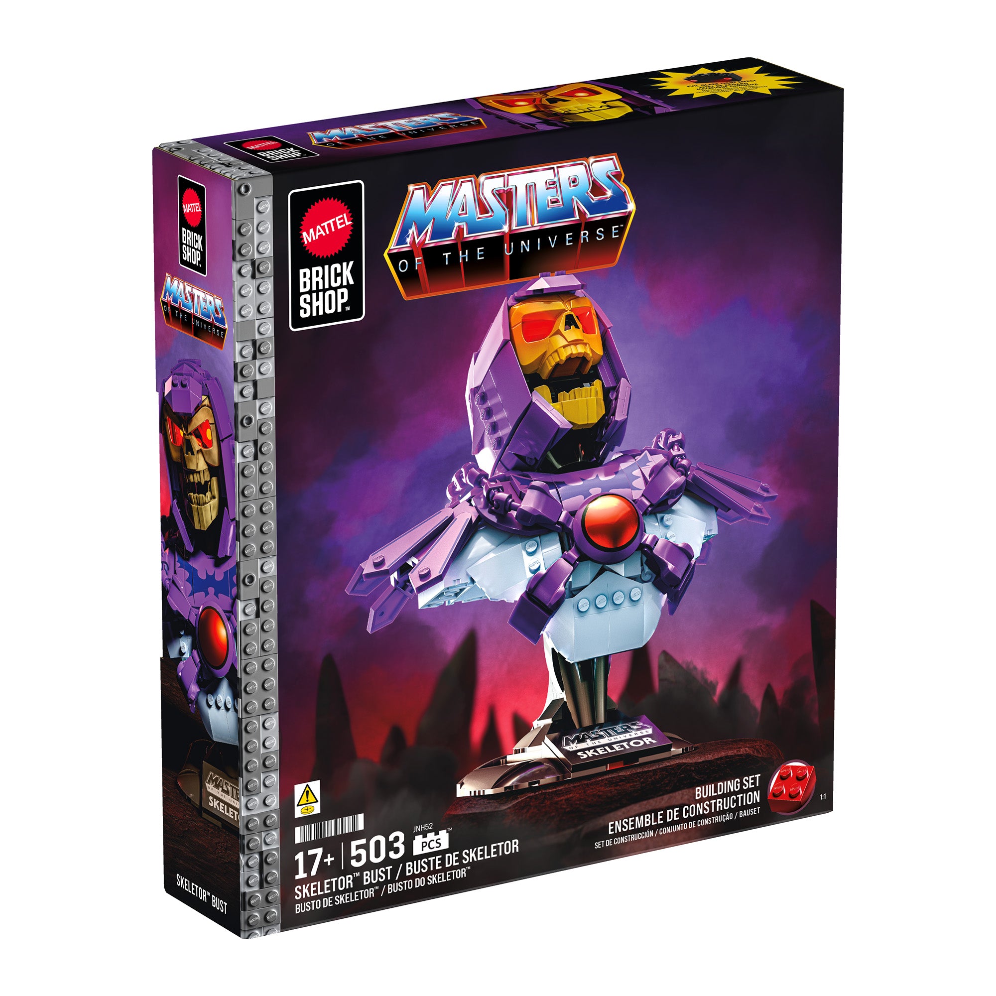 Mattel Brick Shop Masters of the Universe Buildable Skeletor Bust - Image 9