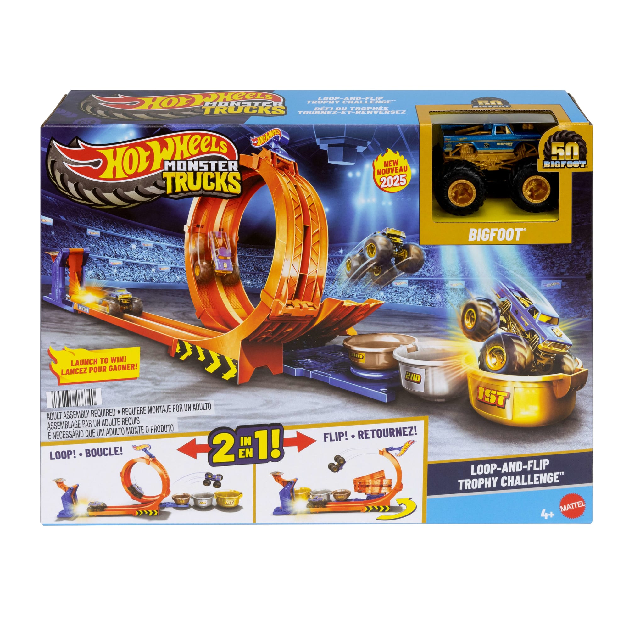 Hot Wheels Monster Trucks Défi du Trophée Tournez-et-Renversez - Image 6