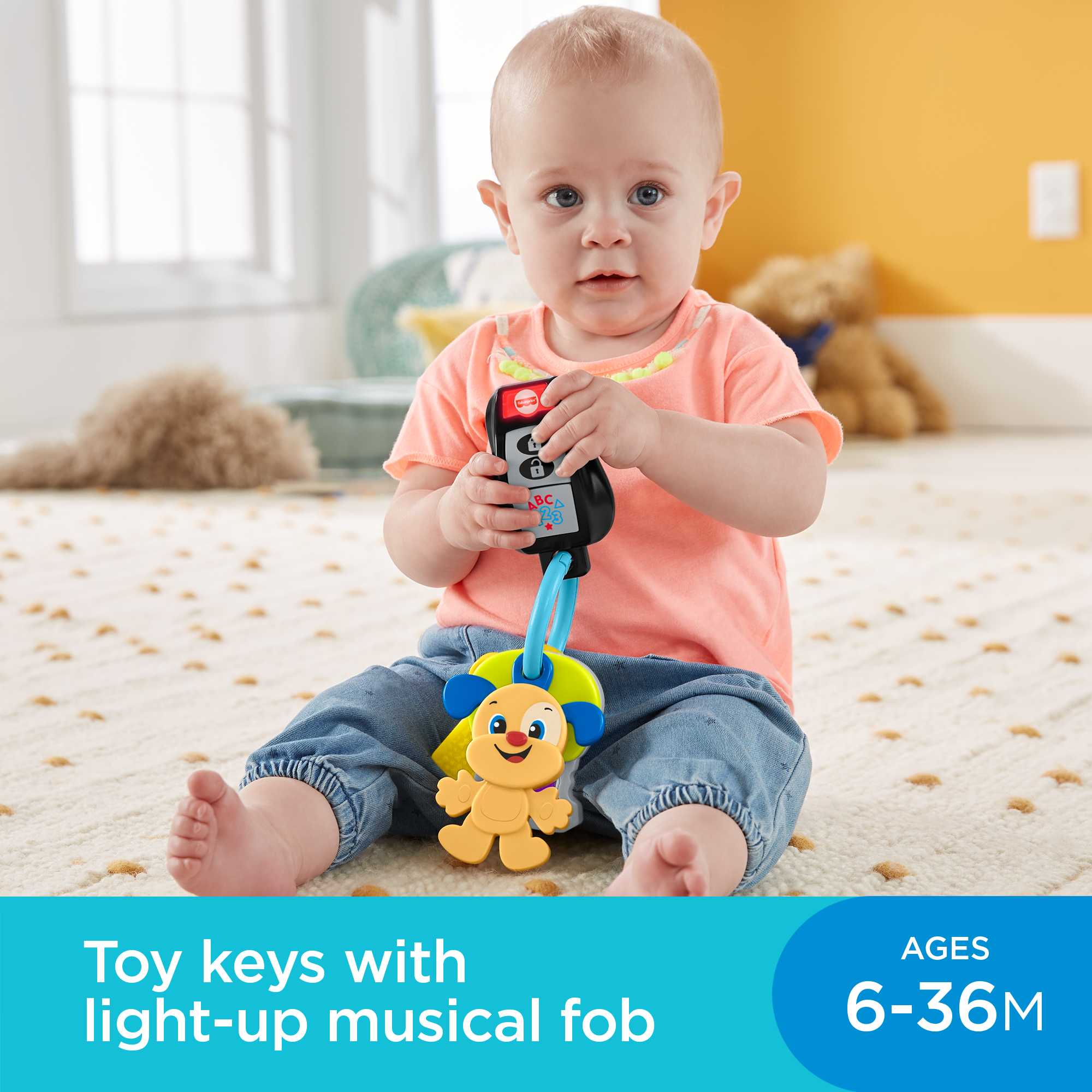 Fisher-Price Laugh & Learn Play & Go Keys Musical Learning Toy For Infant & Toddler - Image 2