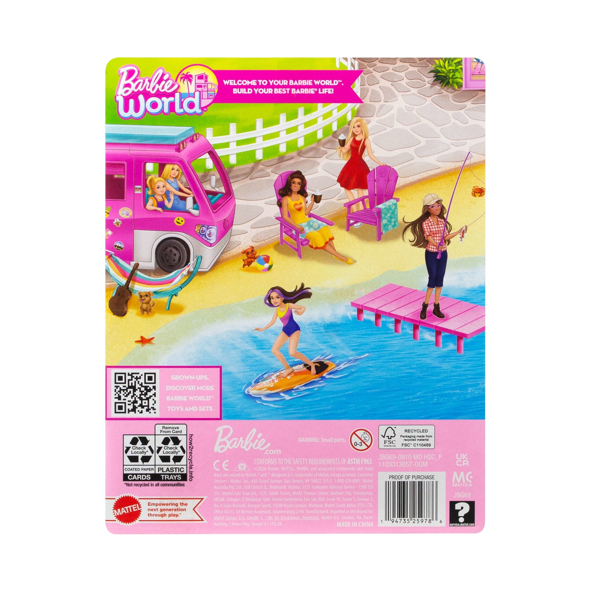 Barbie World Pink Chair Playset With 6 Accessories Including Furniture. Blankets. & Mugs - Image 6