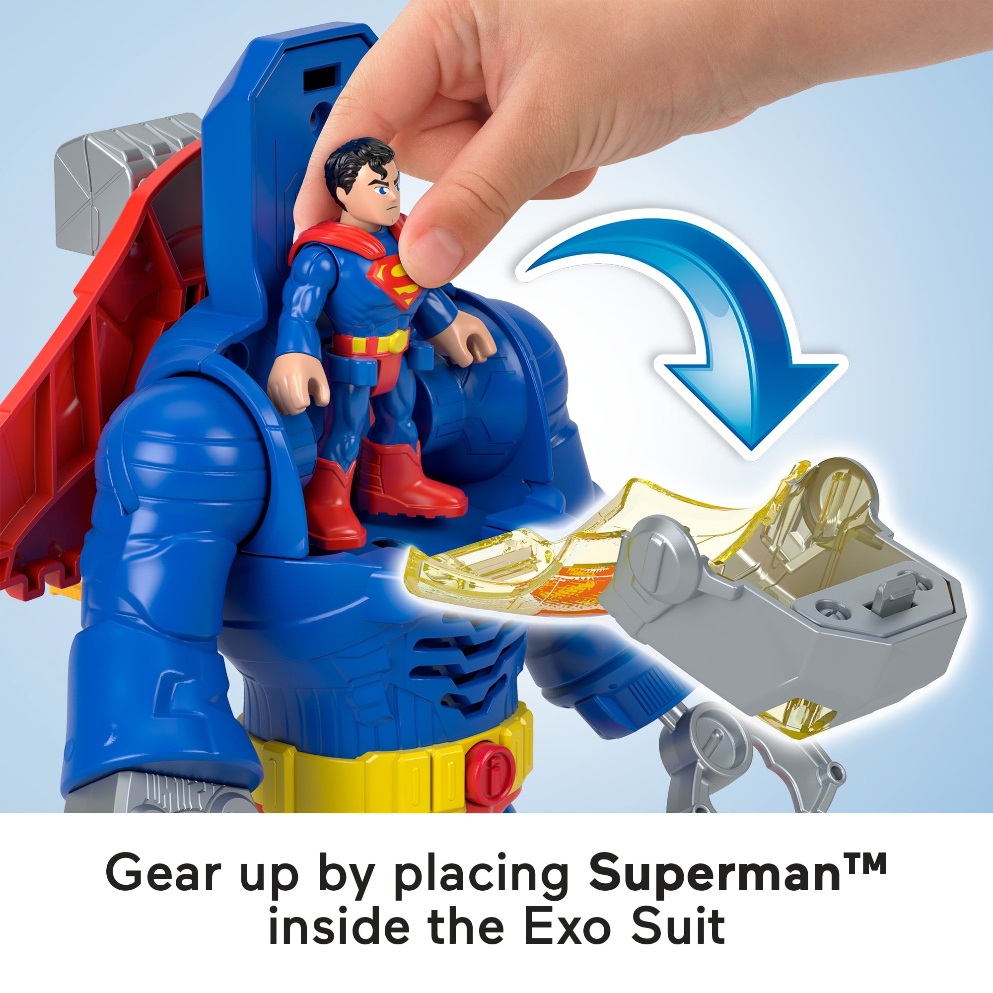 Imaginext DC Super Friends Superman Insider & Exo Suit Robot With Lights & Sounds. 6 Pieces - Image 3