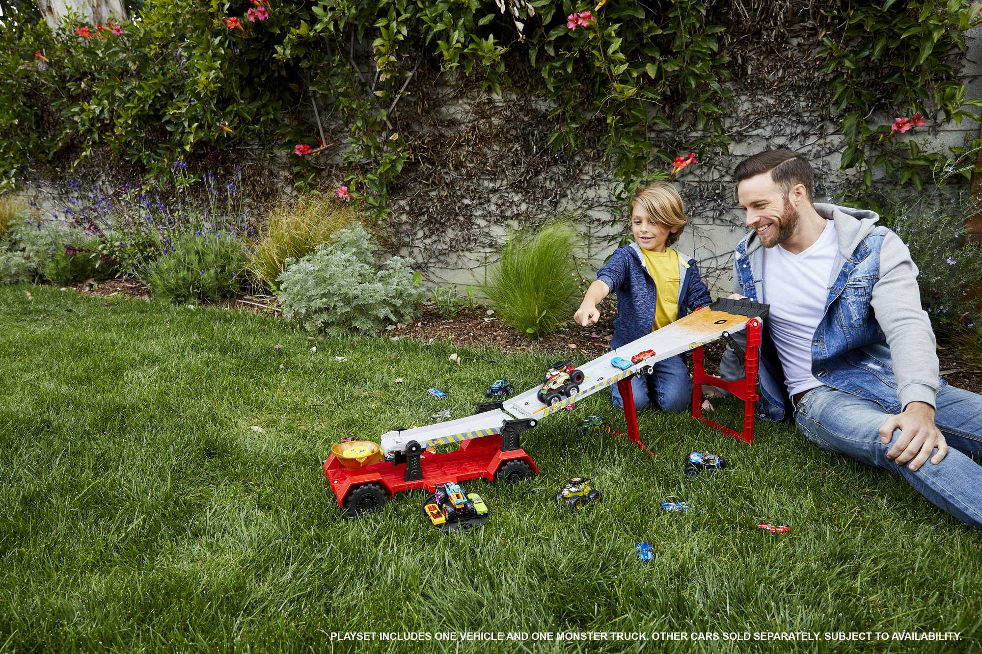 Hot Wheels Monster Trucks Downhill Race & Go Play Set - Image 2