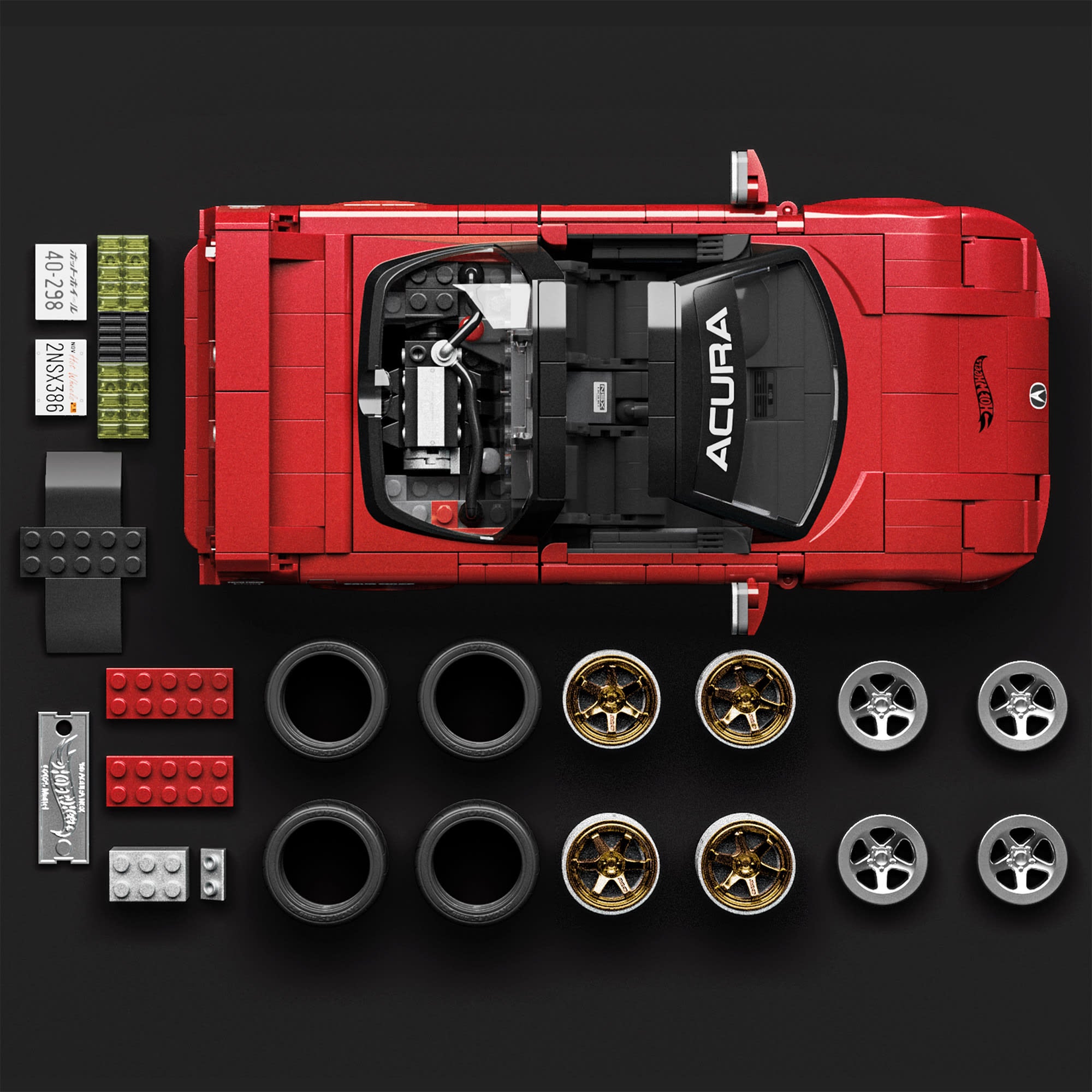 Mattel Brick Shop Hot Wheels '90 Acura NSX Building Set - Image 4