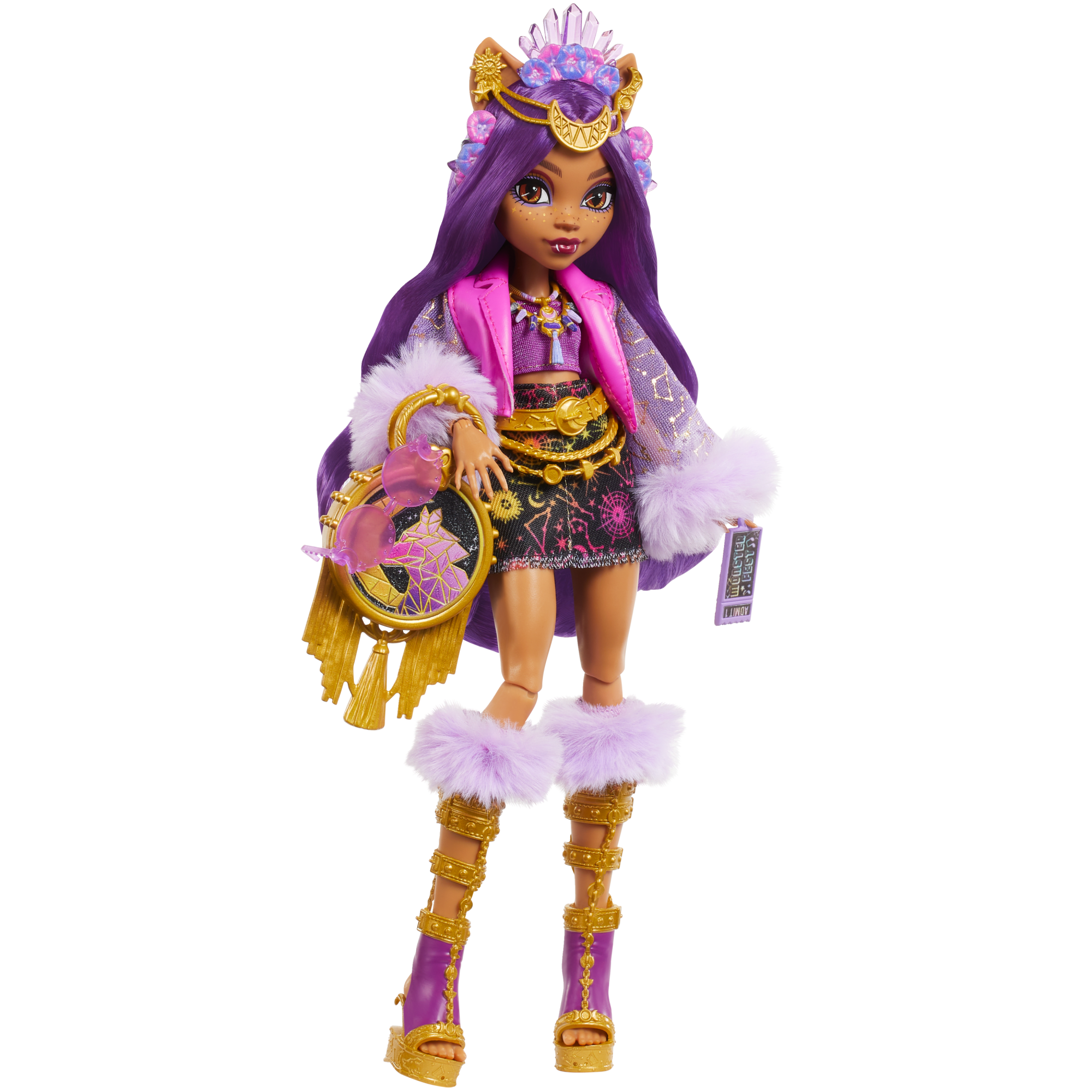 Monster High Monster Fest Clawdeen Wolf Fashion Doll With Festival Outfit. Band Poster And Accessories