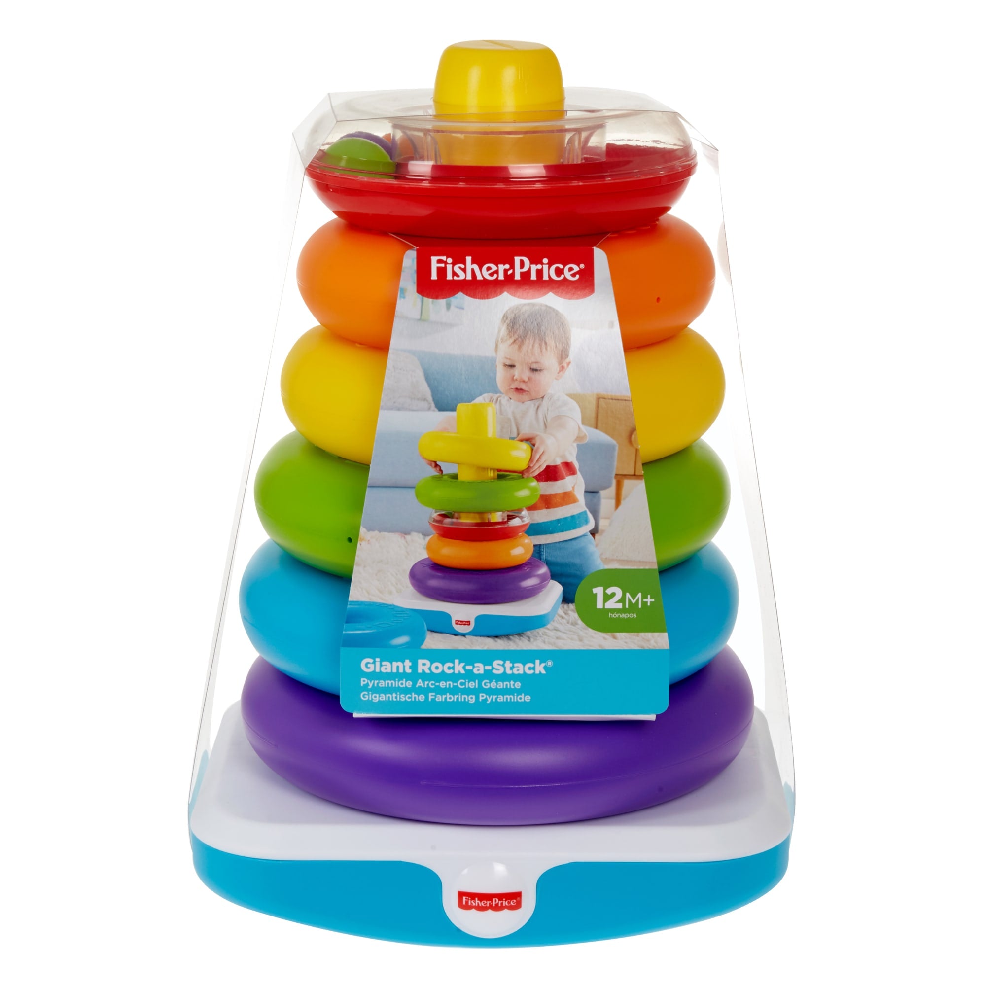 Fisher-Price Giant Rock-A-Stack Baby Toy. Ring Stacking Toy For Infants And Toddlers. 14+ Inches Tall - Image 6