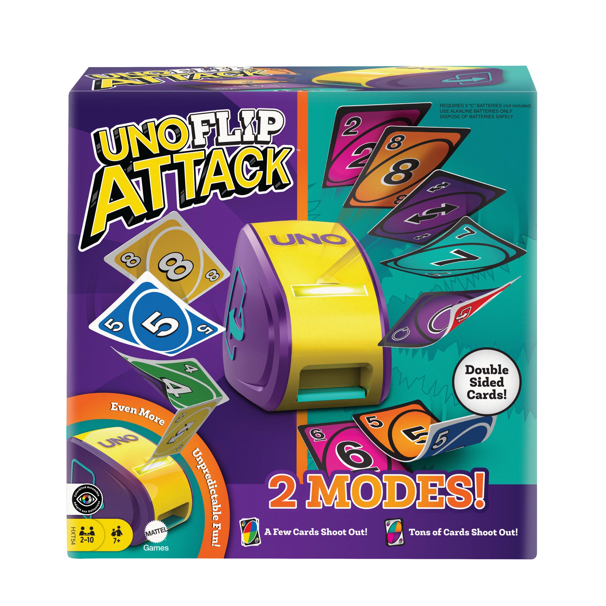Uno Flip Attack™ Jeu de Cartes Pour enfants. Adultes et Familles