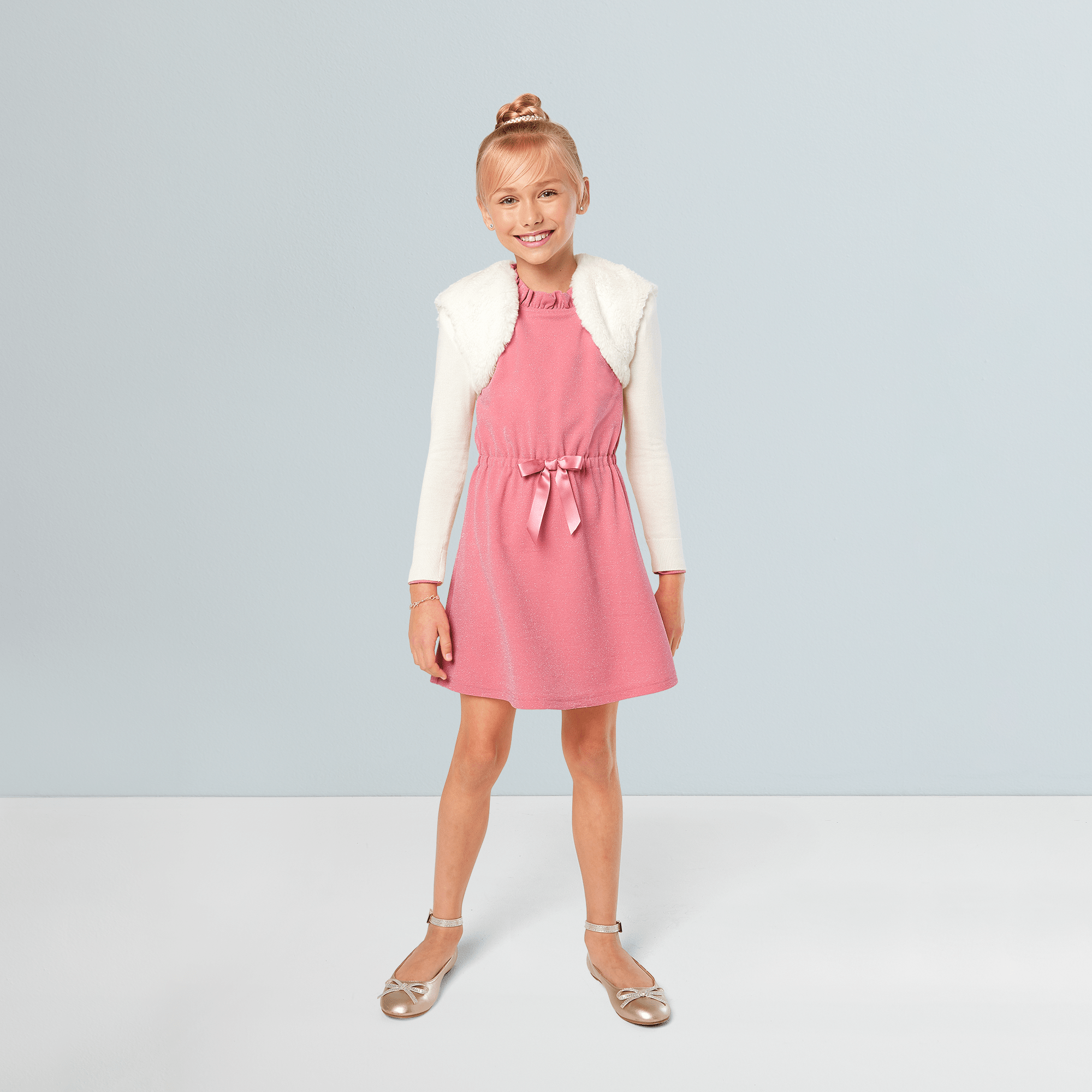 American Girl® x Something Navy Frosty Faux-Fur Shrug for Girls - Image 11