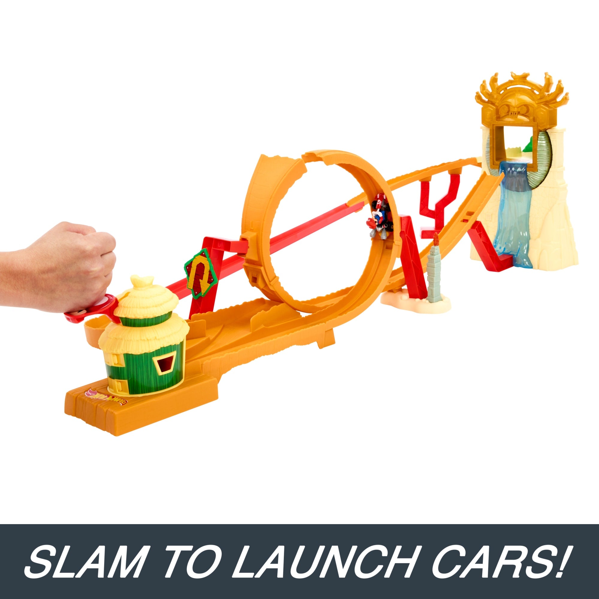 Hot Wheels The Super Mario Bros. Movie Jungle Kingdom Raceway Playset With Mario Die-Cast Toy Car - Image 4