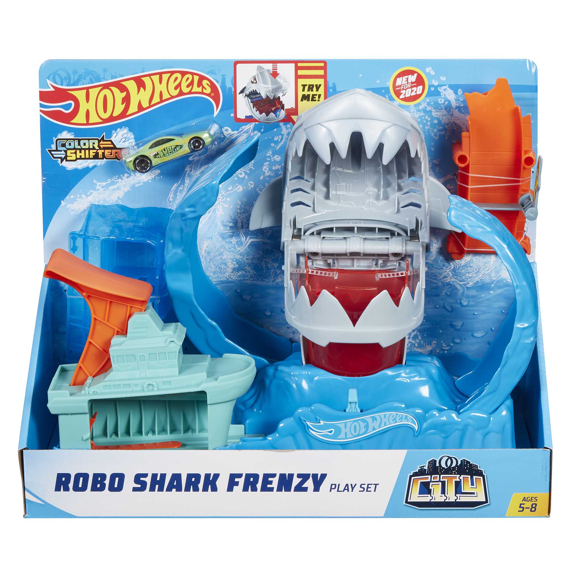 Hot Wheels City Color Shifter Shark Jump Play Set - Image 6