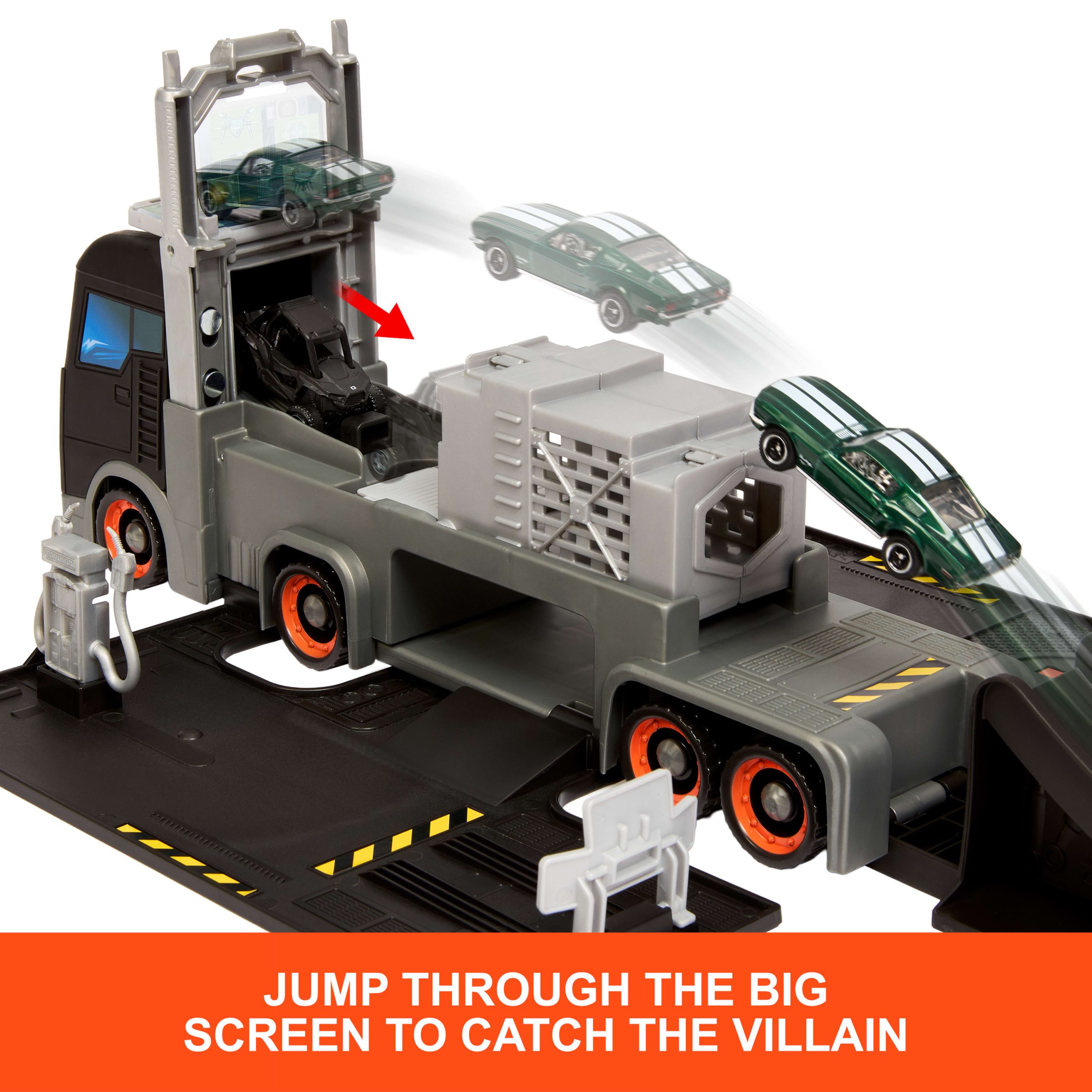 Matchbox Transforming Mobile Command. Large-Scale Vehicle With Helicopter & 2 Toy Cars From The Movie - Image 4