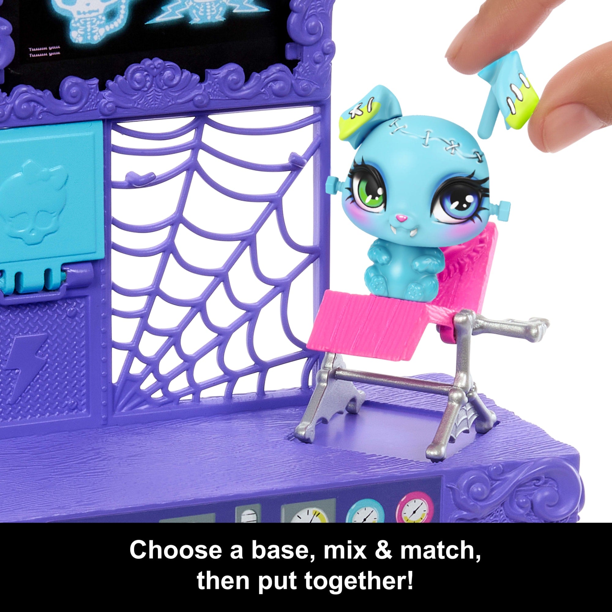 Monster High Frankie Stein Make-A-Monster Pet Doll Playset. 30+ Accessories For Countless Pet Combos - Image 2