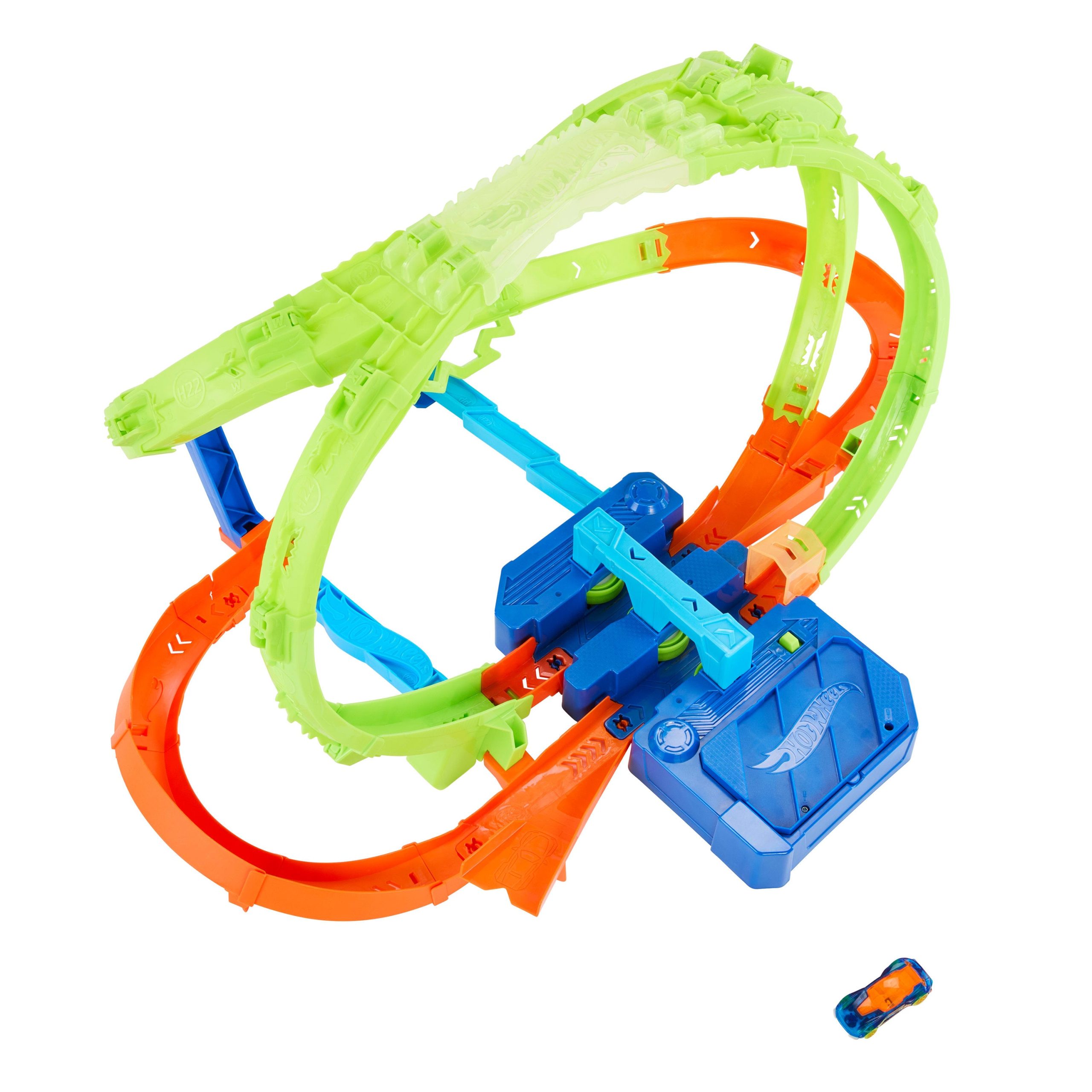 Hot Wheels Stunt Tracks Hypersphere Crash With 1 Die-Cast Car in 1:64 Scale - Image 3