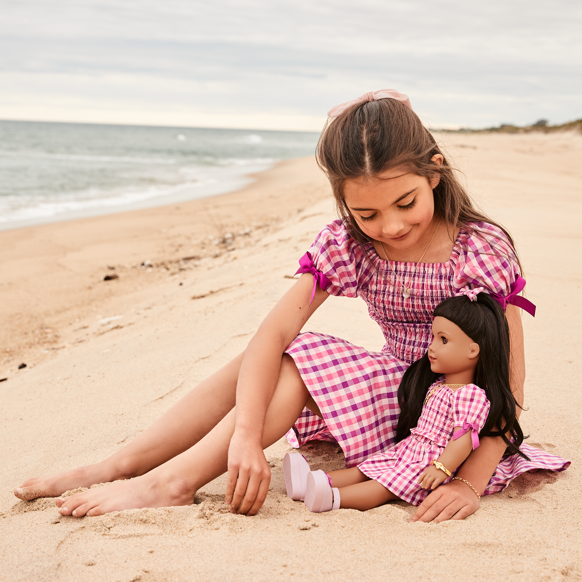 Raquel's™ Gingham Ruffle Outfit for Girls & 18-inch Dolls + Raquel Doll (Girl of the Year™ 2026) - Image 13