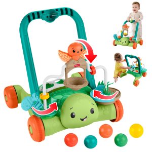 Fisher-Price Moves With You Turtle Walker. Baby & Toddler Activity Push Toy. 5 Balls