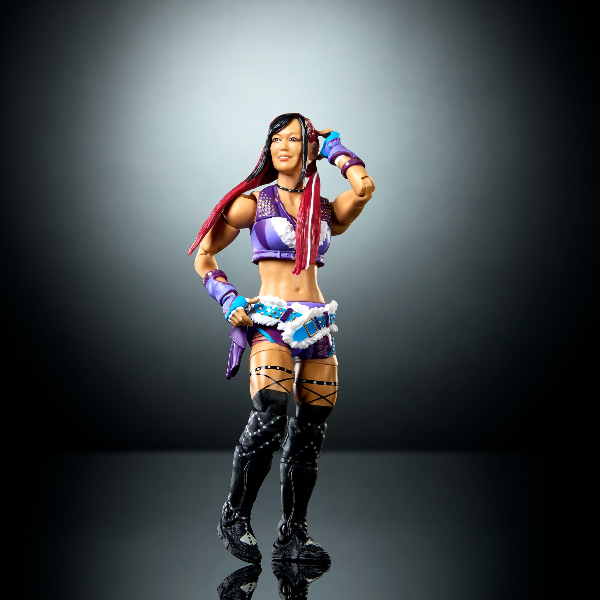 WWE Elite Iyo Sky Action Figure. Series #122 Set. 6-Inch Collectible With Articulation & Accessories - Image 2