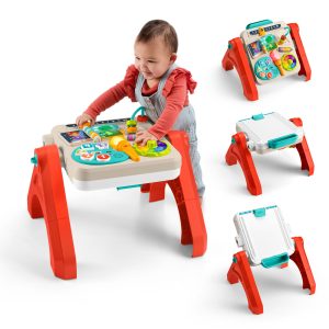 Fisher-Price 4-in-1 Activity Table & Easel. Baby & Toddler Electronic Learning Toy. Multilanguage Version