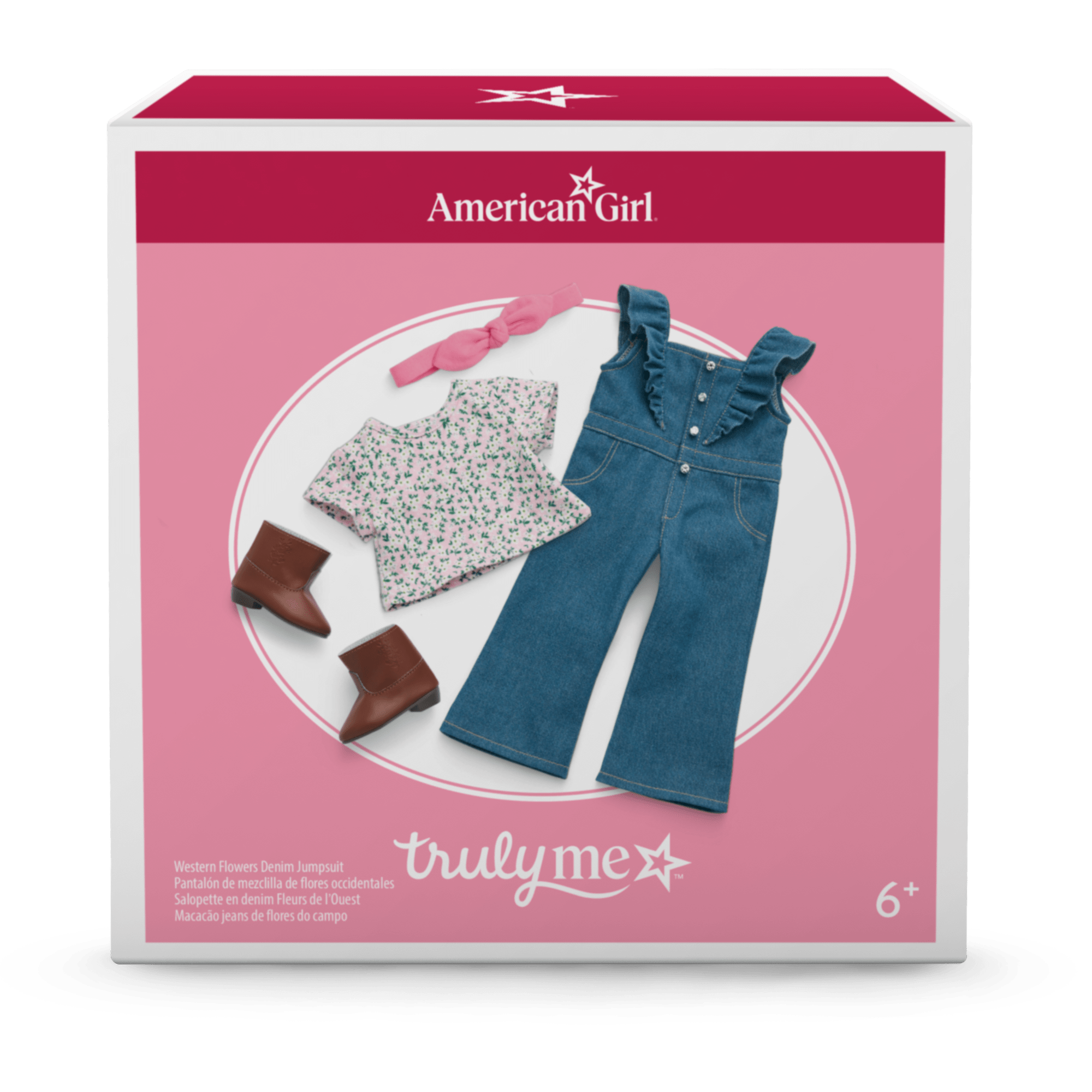 Western Flowers Denim Jumpsuit for 18-inch Dolls - Image 10