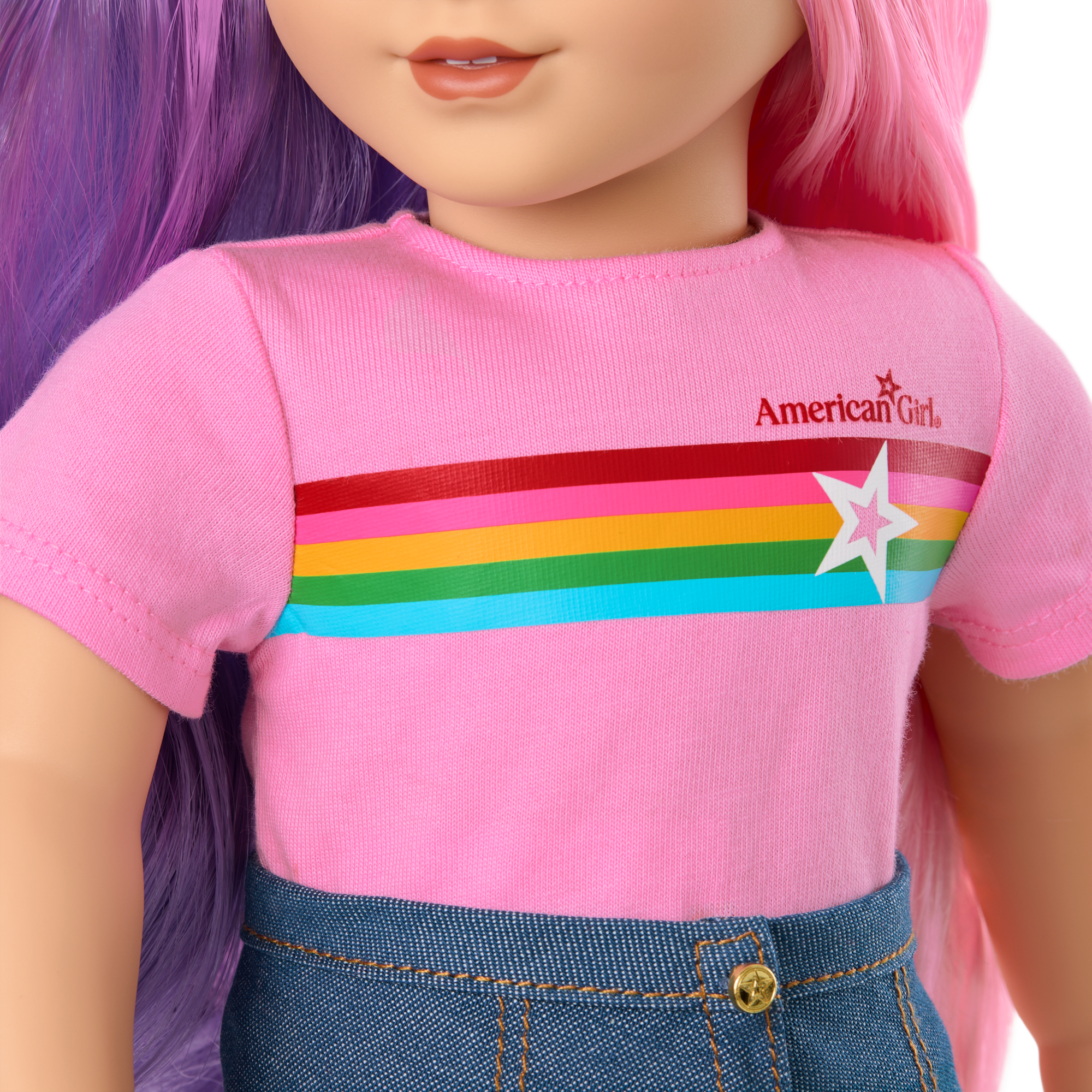 Truly Me™ 18-inch Doll #116 with wavy purple-and-pink hair - Image 12