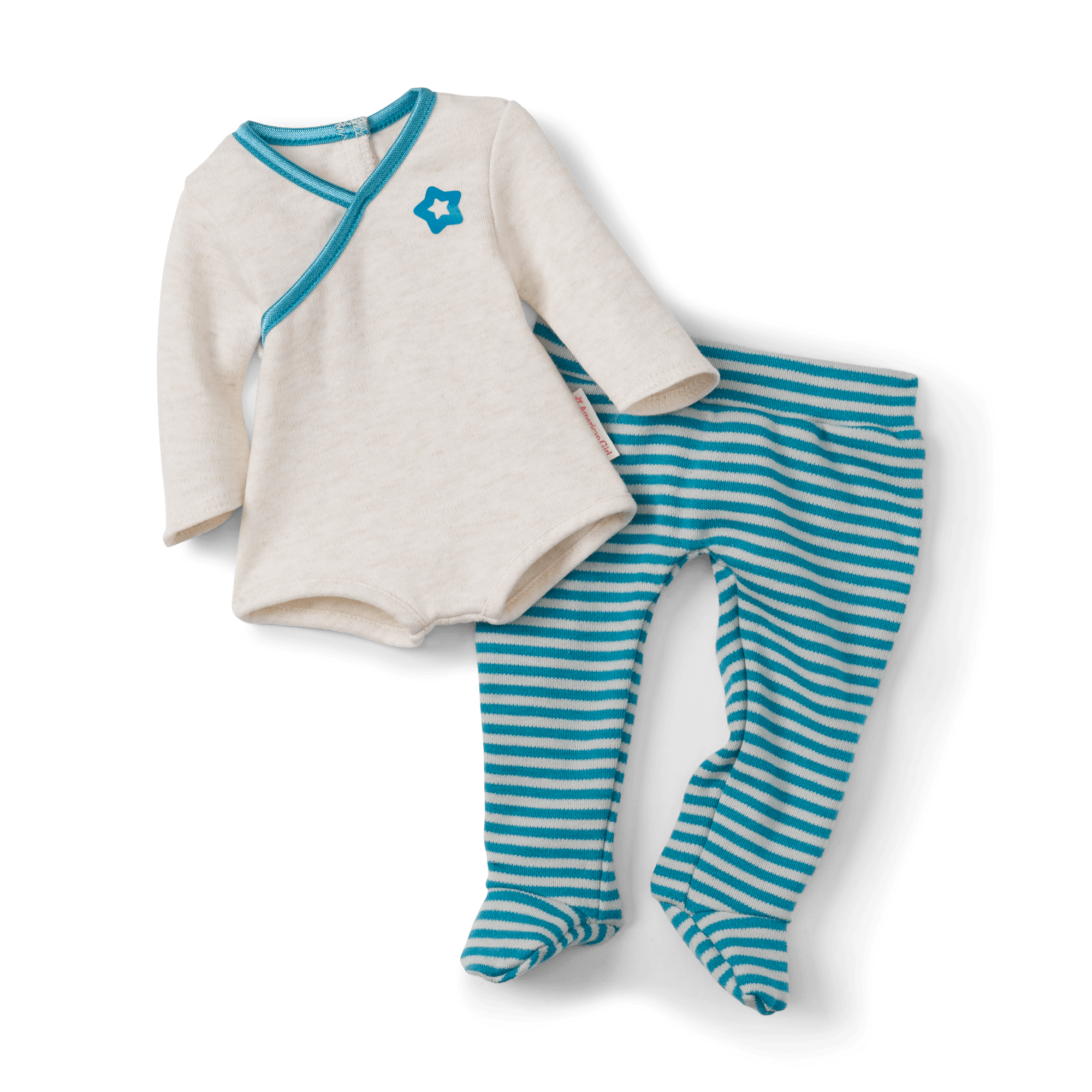 Bitty Baby® Doll #4 with black hair in Soft Blue - Image 2