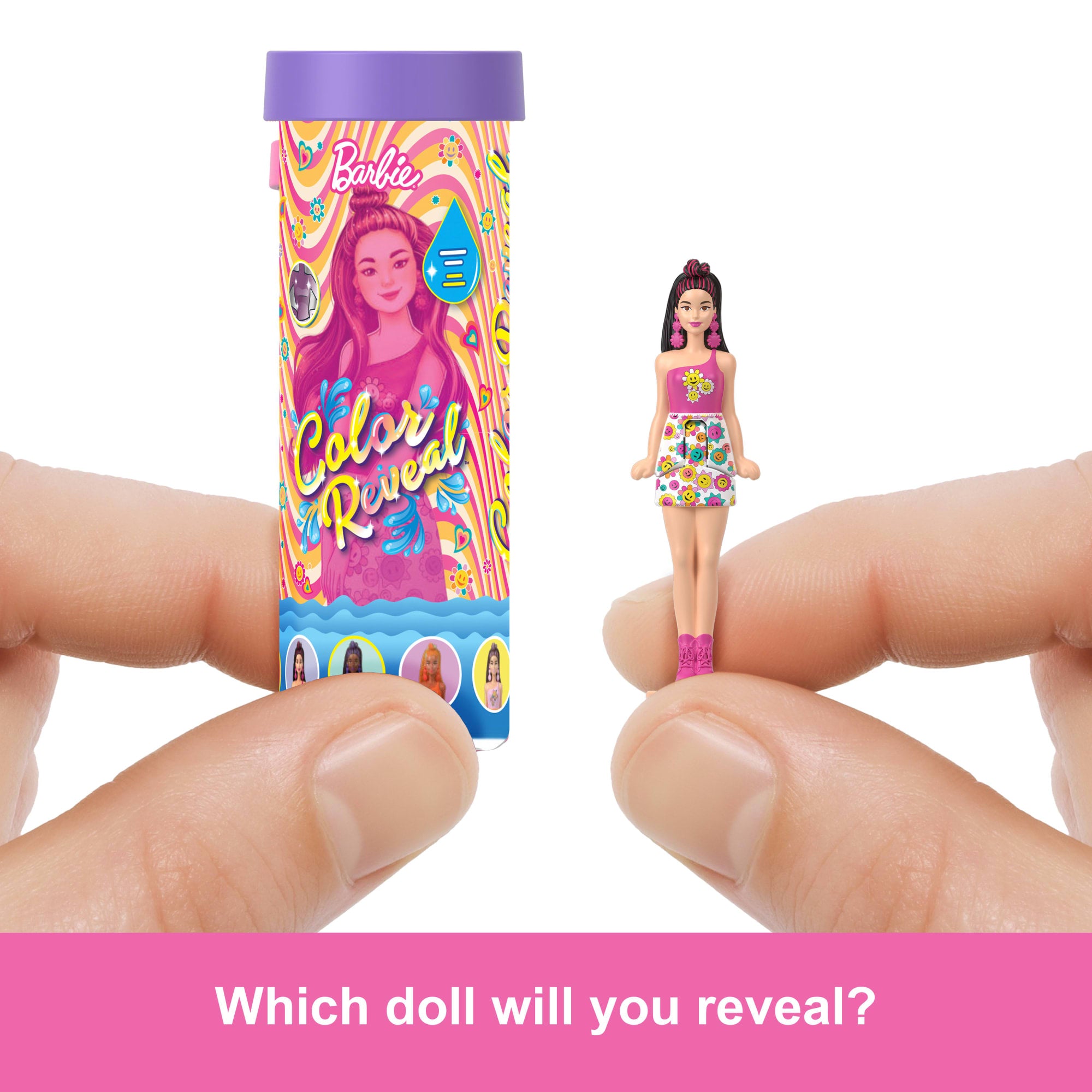 Barbie Mini Barbie Land 5-Pack Pop Reveal Dolls. 1.5-inch Mini Doll With Surprise Reveal & Sensory Play Piece - Image 4