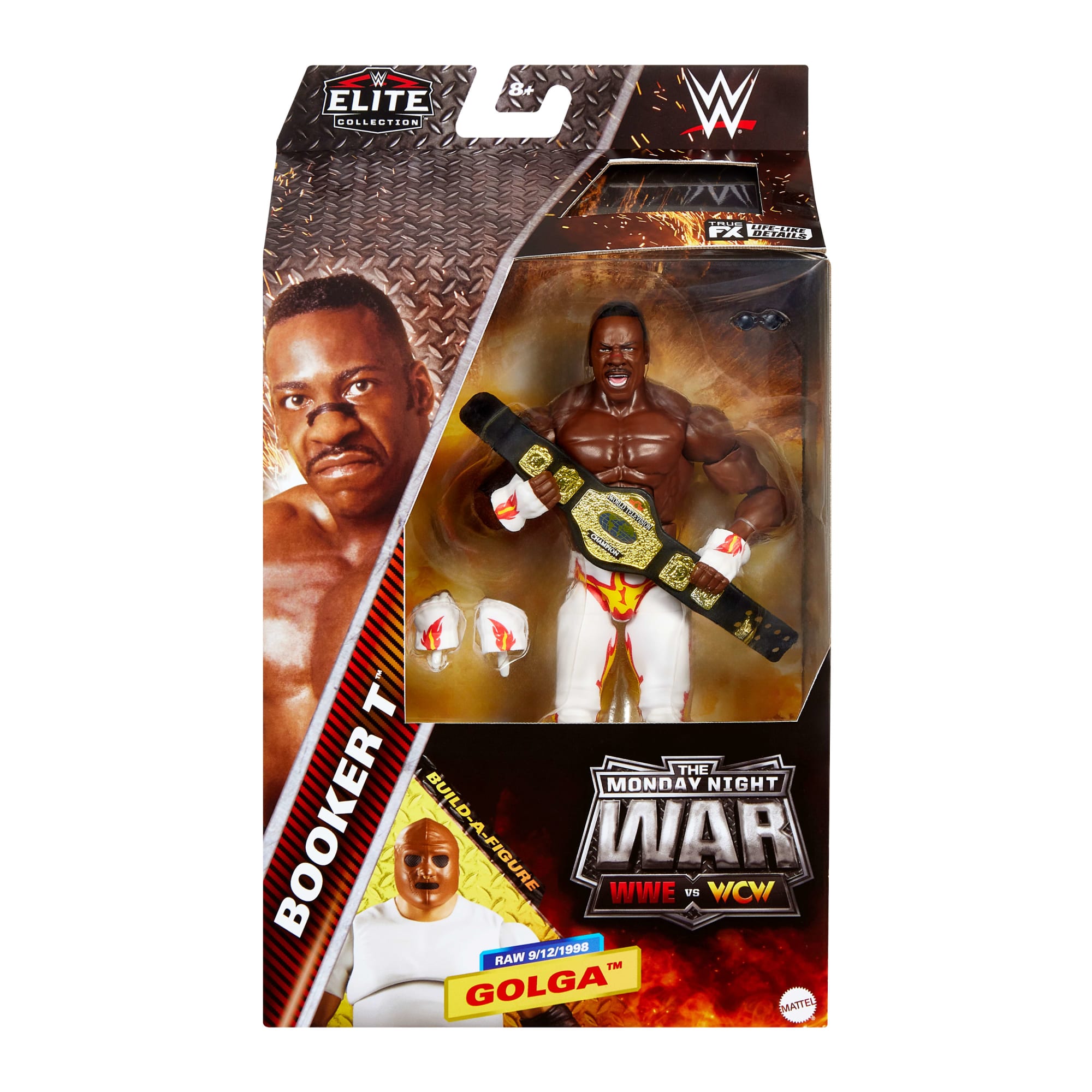 WWE Elite Collection Monday Night War Booker T Action Figure & Golga Build-A-Figure Parts - Image 11