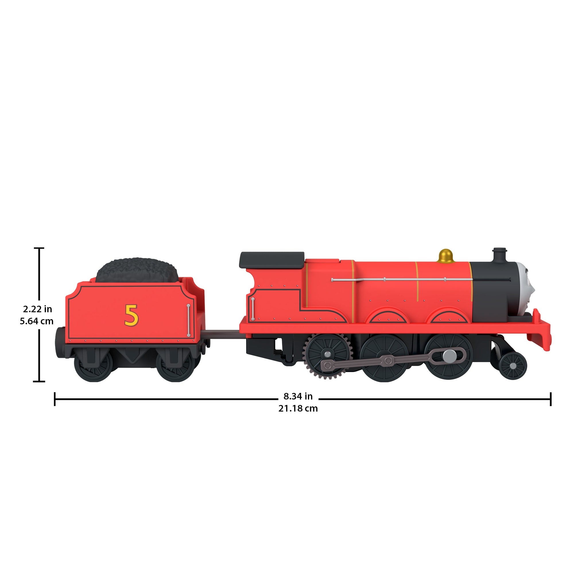 Thomas & Friends By Fisher-Price Motorized Train. Battery-Powered Toy James Engine & Tender - Image 5