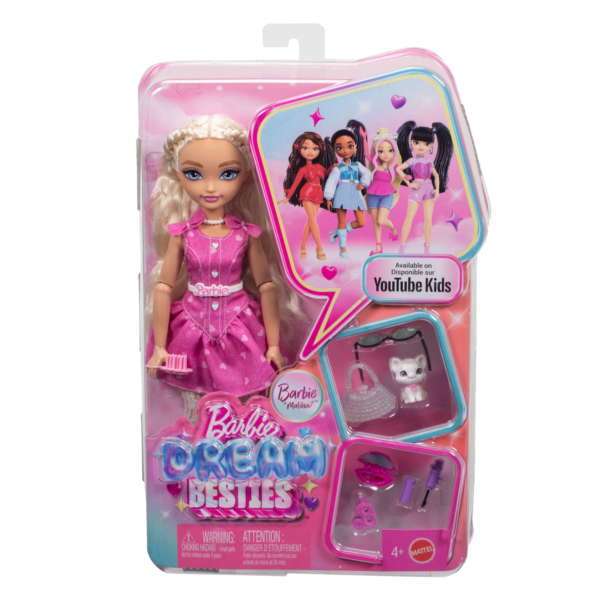 Barbie Dream Besties Barbie Malibu Doll & Accessories. Posable Fashion Doll & Themed Pieces - Image 6