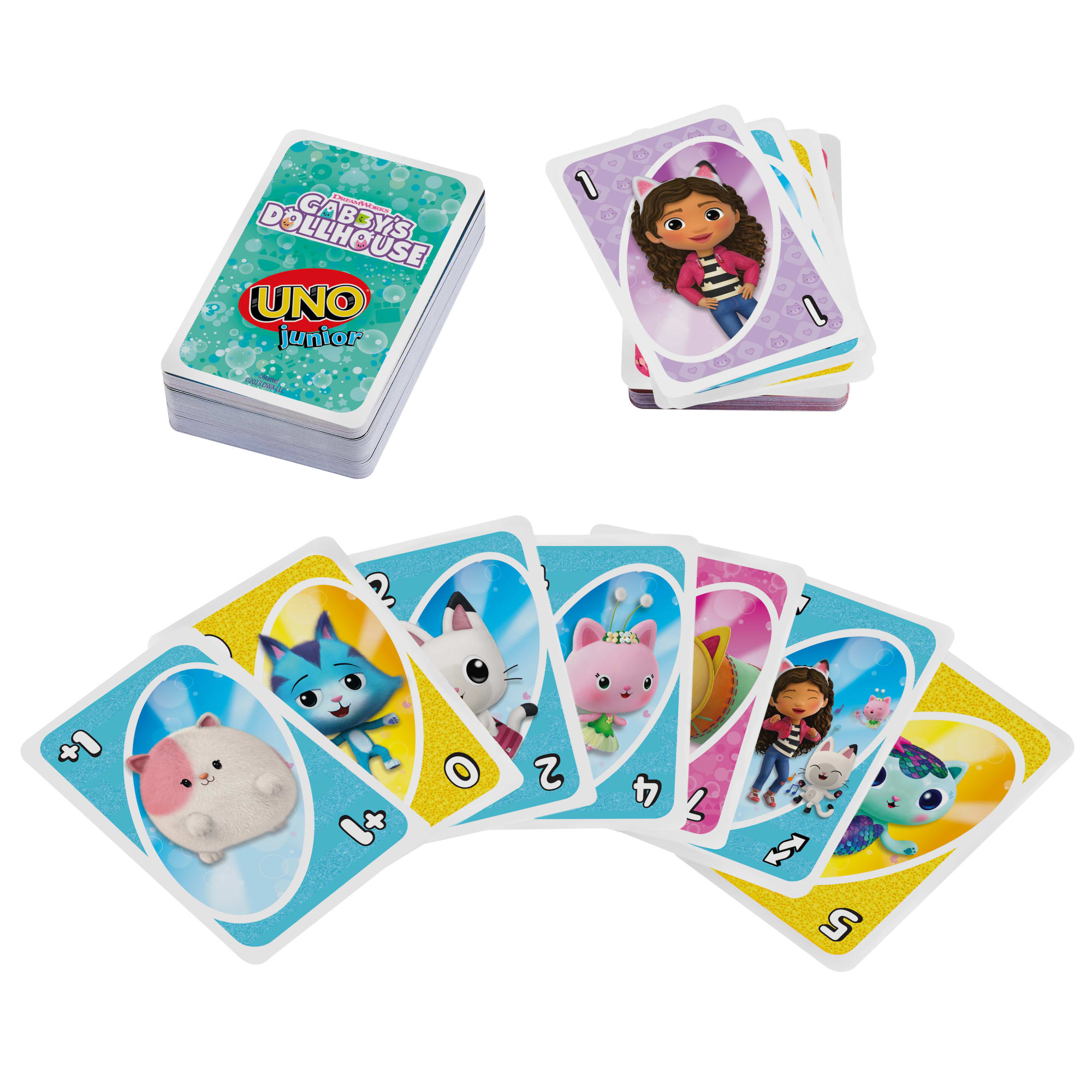 UNO Junior Gabby's Dollhouse Card Game For Kids. Parents & Family Nights - Image 3