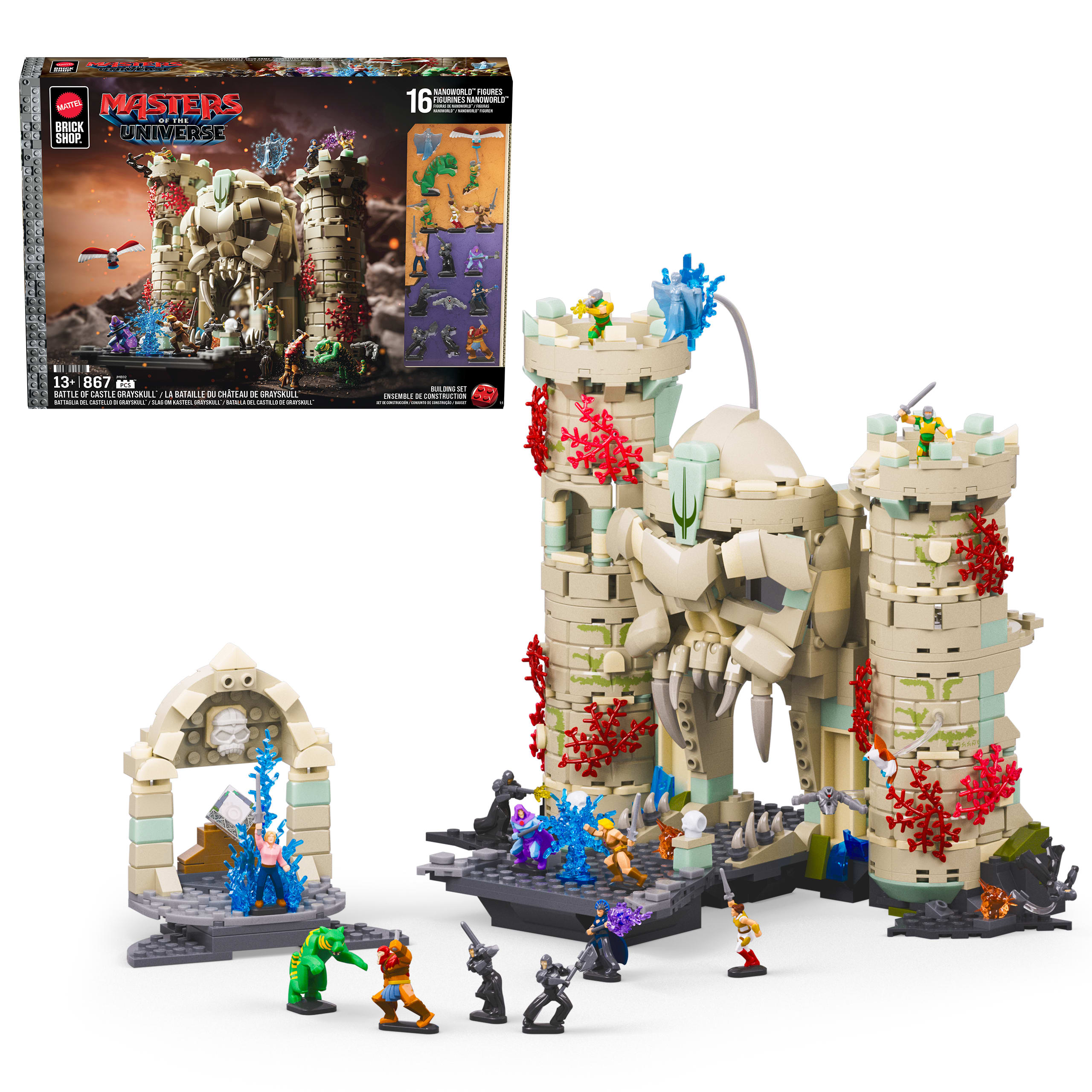 Mattel Brick Shop MOTU Batalla del Castillo de Grayskull
