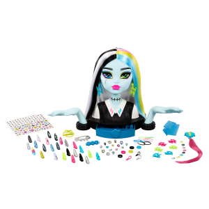 Monster High  Tête à Coiffer de Poupée Frankie Stein. 65+ Accessoires