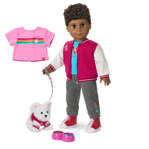 Truly Me™ 18-inch Doll #113. Puppy & Accessories AG™ Star Squad Bundle