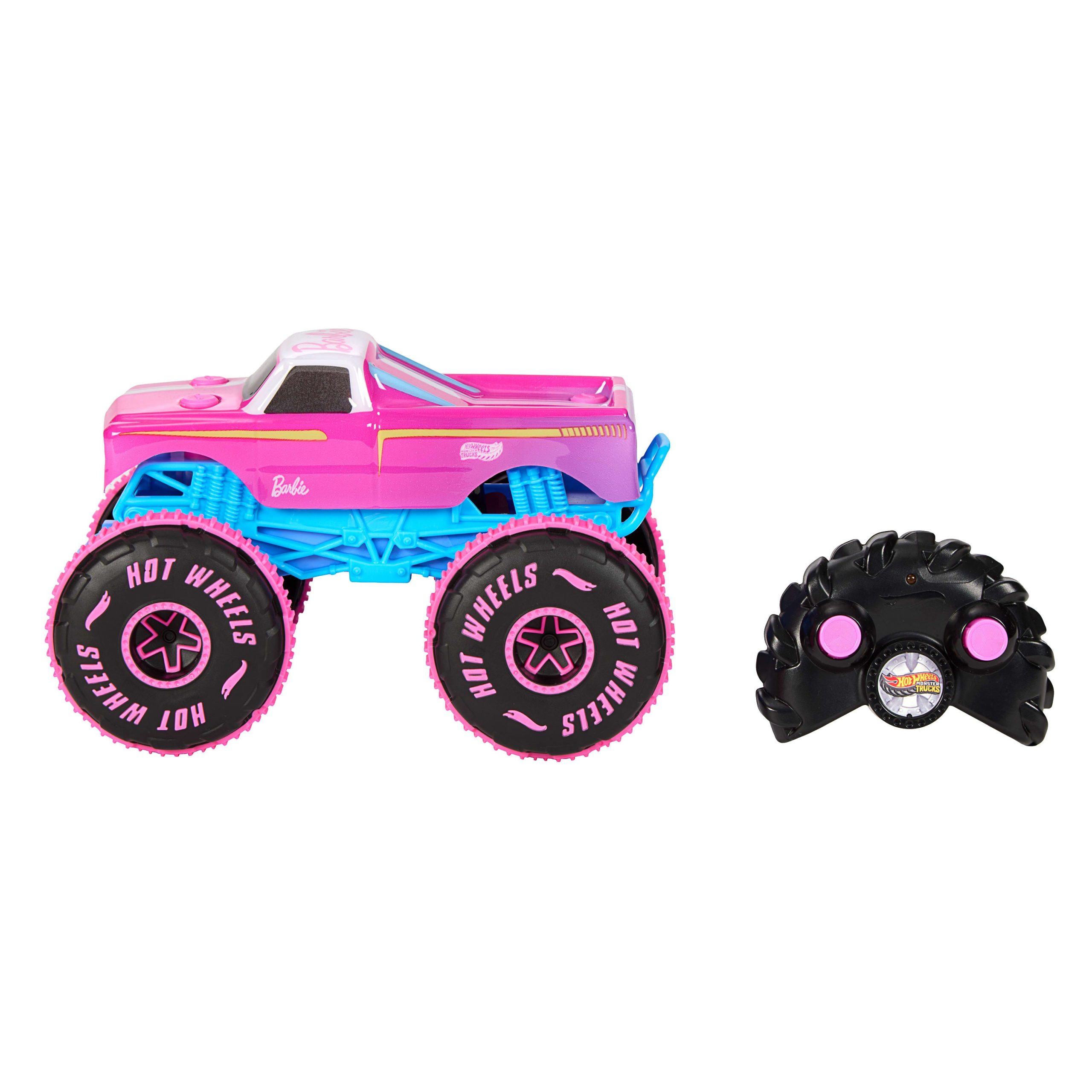 Hot Wheels Monster Trucks 1:24 Scale Barbie RC Toy Vehicle. Battery-Powered Remote-Control Truck - Image 3