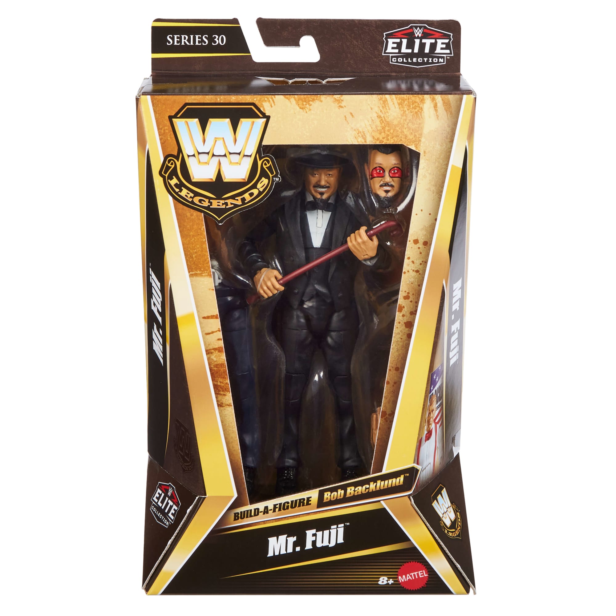 WWE Elite Legends Mr. Fuji Action Figure & Accessories. Series 30 6-Inch Collectible Set - Image 2