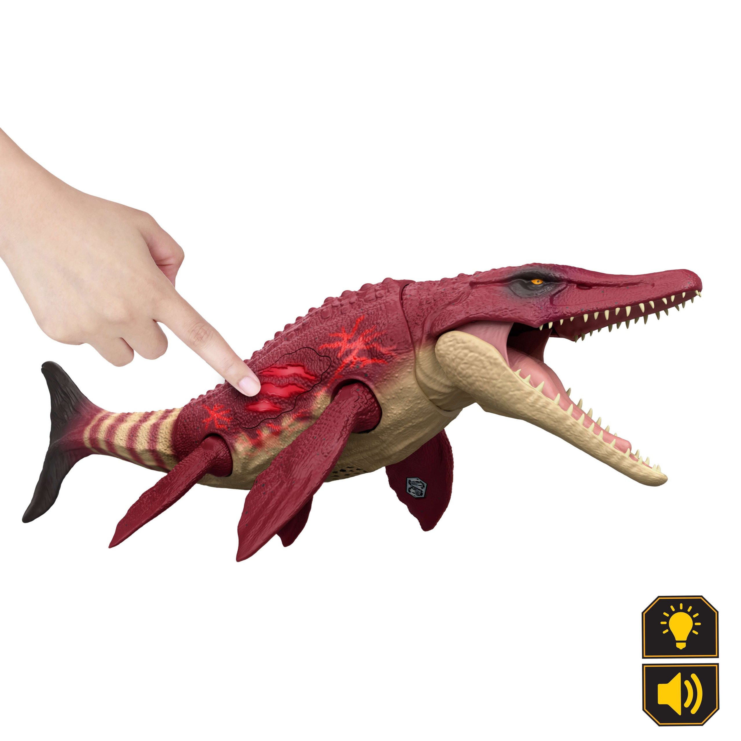 Jurassic World Ultimate Damage Tylosaurus Dinosaur Figure. Lights & Sounds. Neck Thrash & Chomp - Image 3