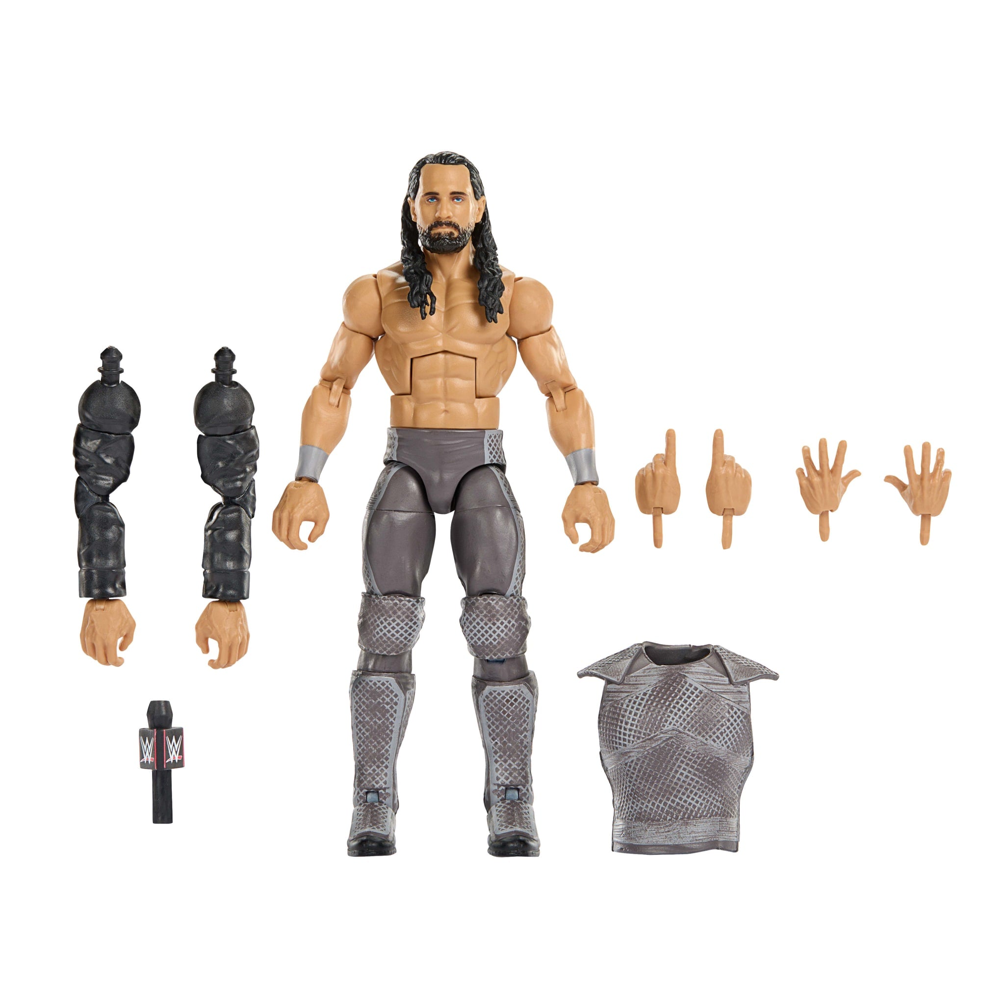 WWE Elite Collection Premium Live Event Seth Rollins Action Figure Set. Wrestlemania Collectible