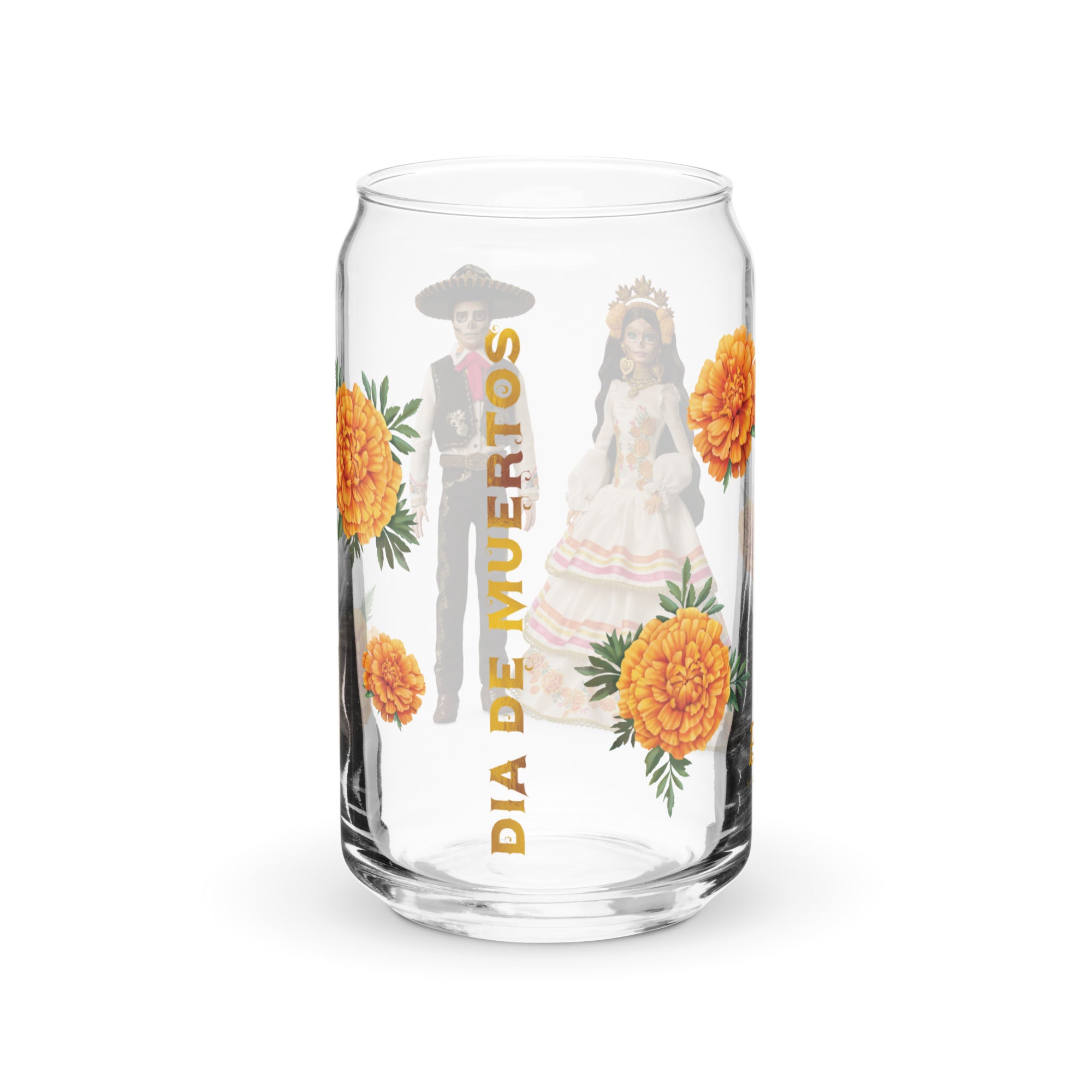 Barbie Día de Muertos Marigolds Clear Glass - Image 2