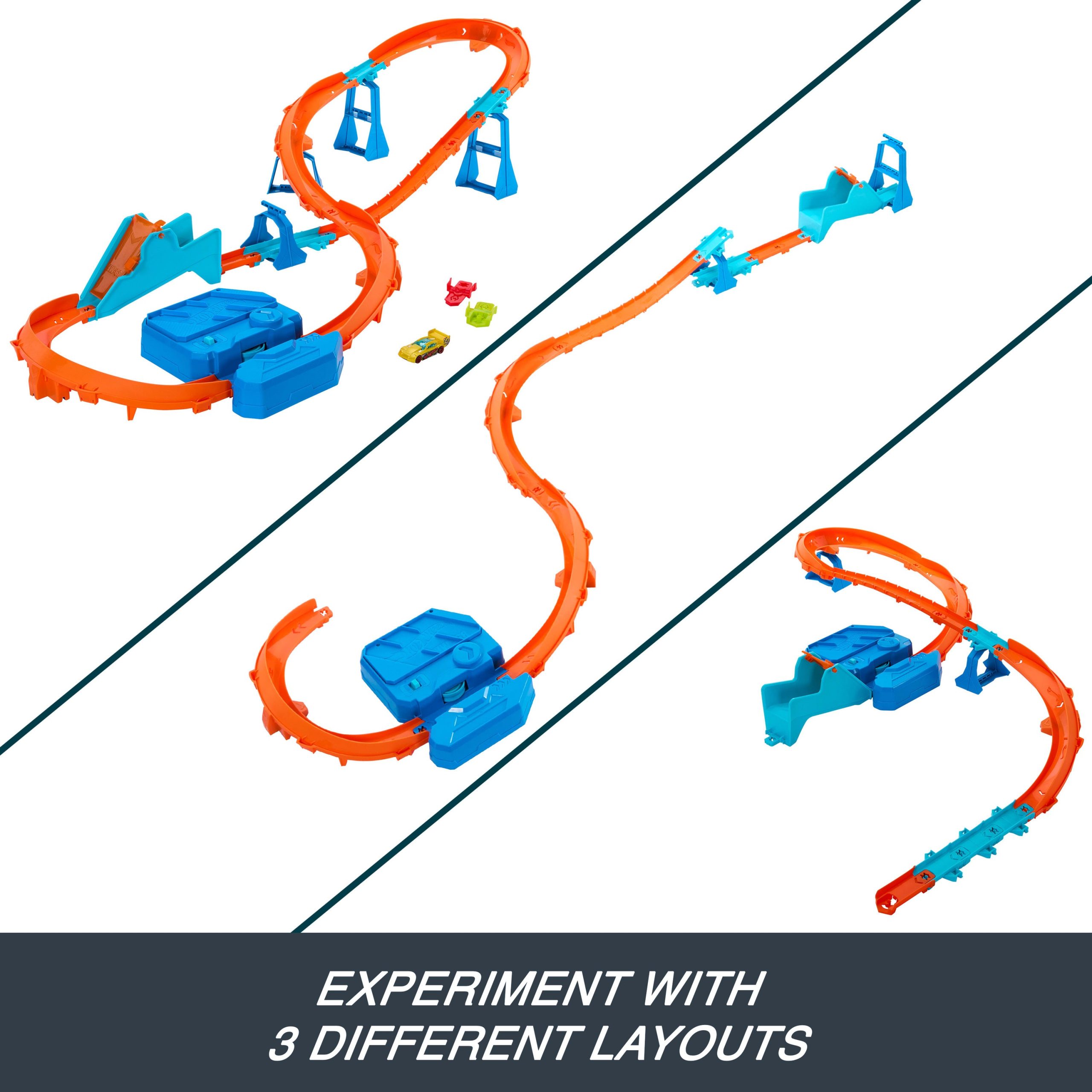 Hot Wheels Track Creator Boosted Jump Speedway Set With 1:64 Scale Toy Car & Motorized Booster - Image 4