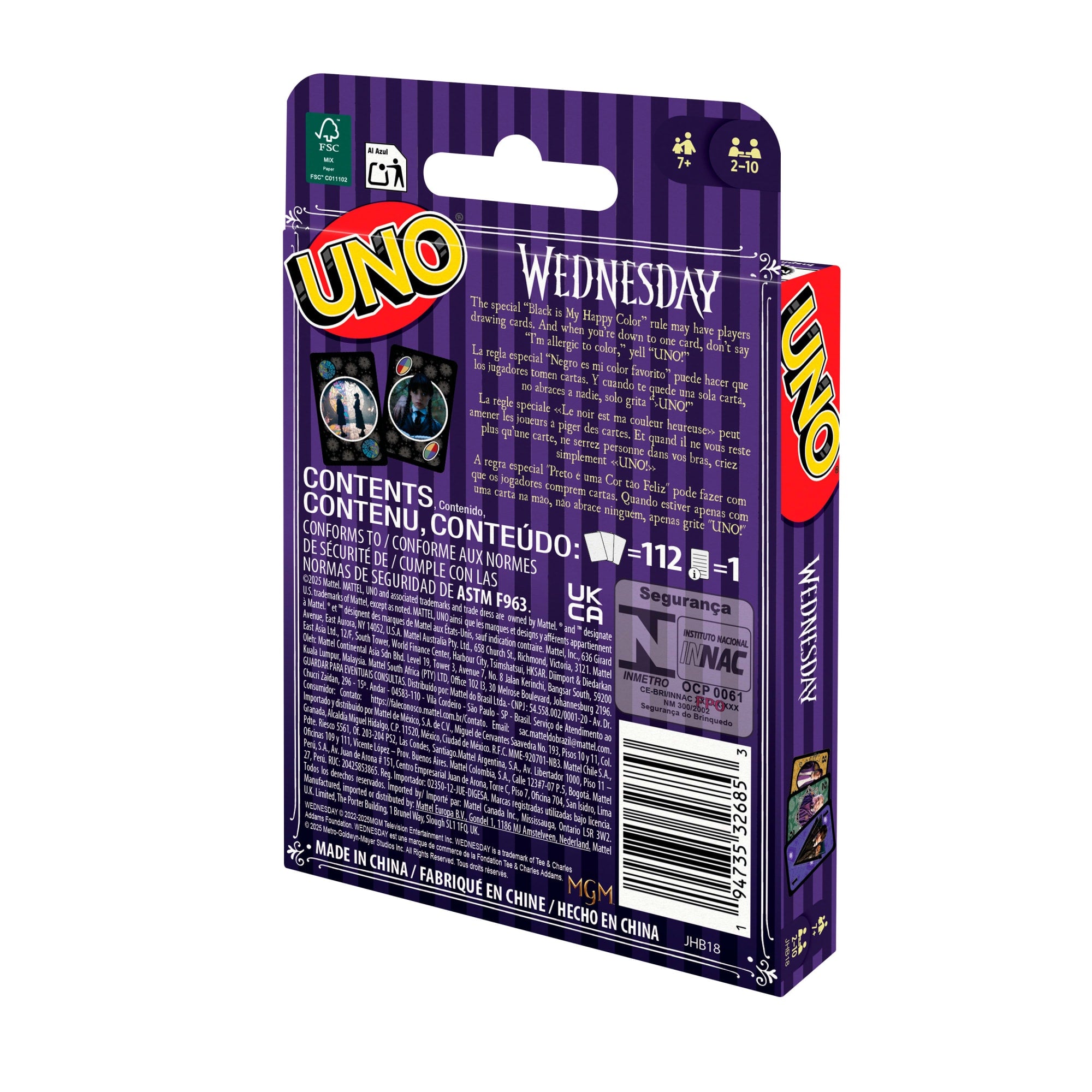 UNO Wednesday Card Game For Kid. Adult & Family Nights. Toy Collectible Inspired By The Series - Image 3