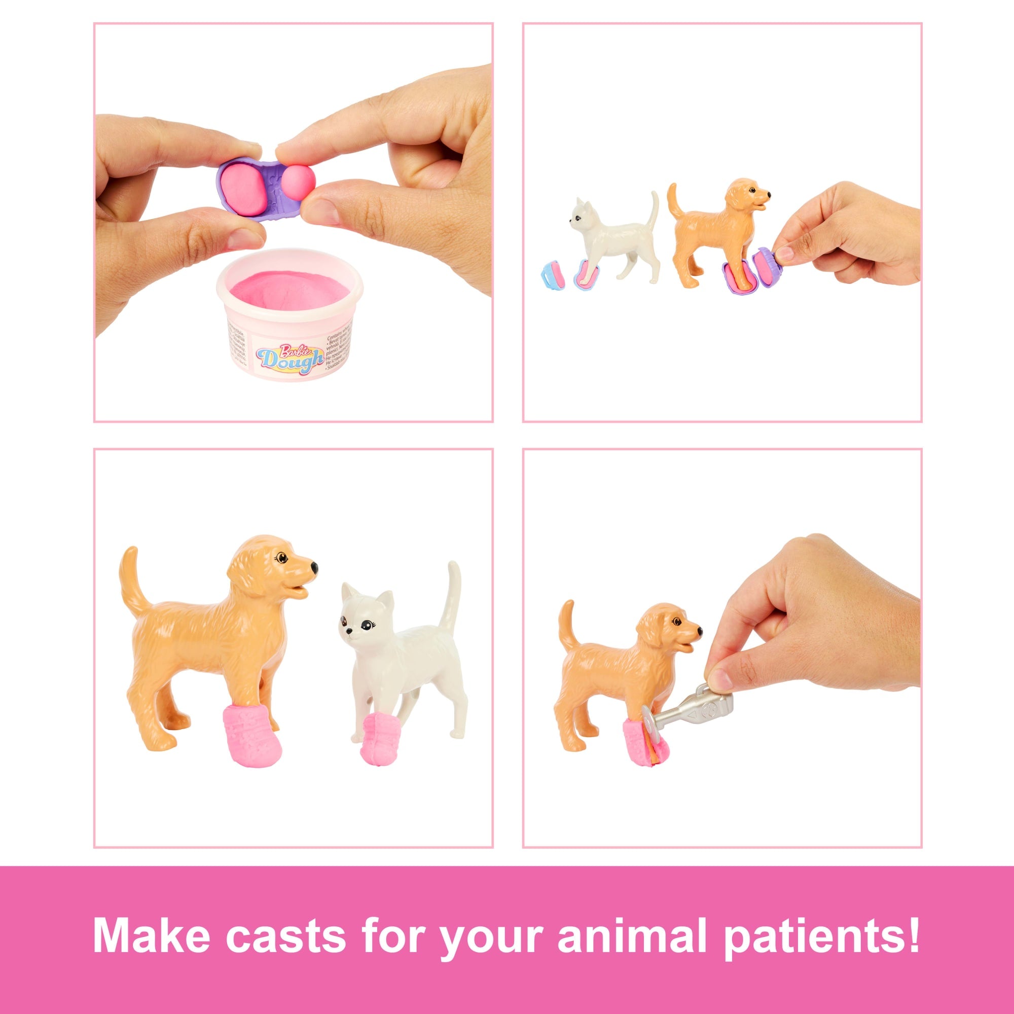 Barbie Fast Cast Veterinarian Clinic Playset With Pink Colored Hair Fashion Doll. Vet Furniture & 10+ Accessories - Image 3