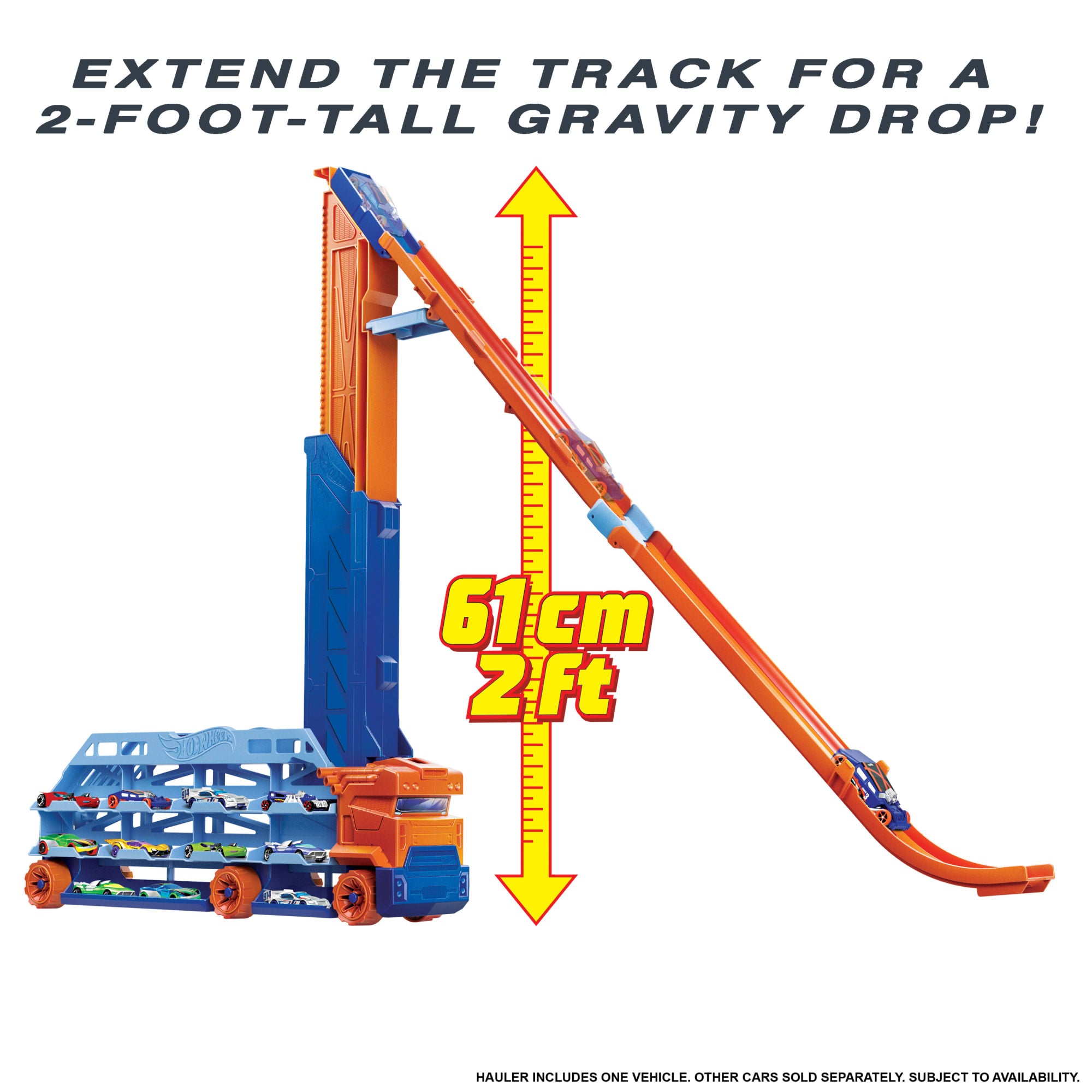Hot Wheels City Speed Drop Transport Hauler. includes 1 Car - Image 4