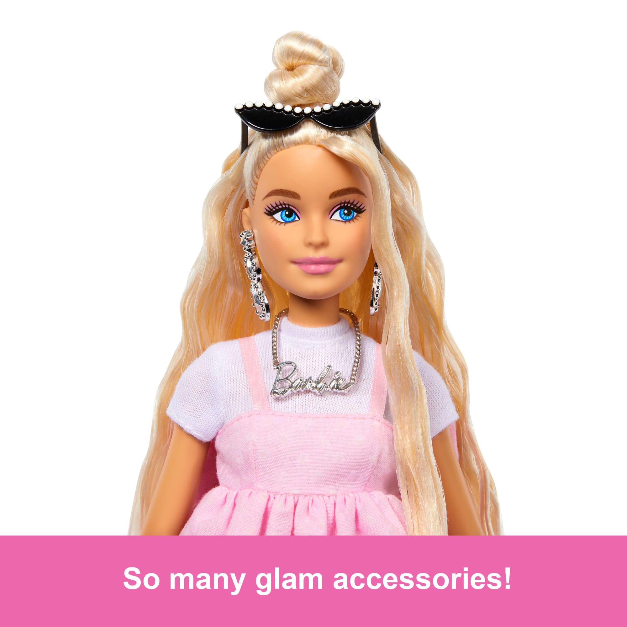 Barbie Deluxe Style Doll #3 in Pastel Pink Barbiecore Dress With Oversized Bow. Blond Hair - Image 4
